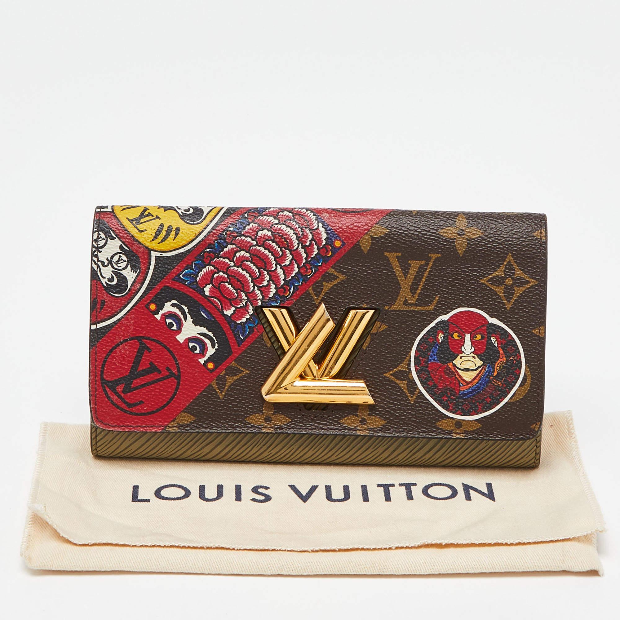 Louis Vuitton Monogram Canvas and Epi Leather Kabuki Twist Wallet For Sale 5