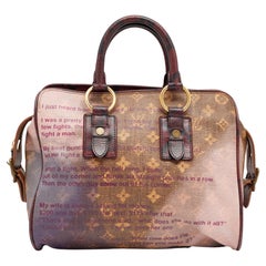 Louis Vuitton - Sac Jokes Diplômé Richard Prince en toile et bordure Karung avec monogramme