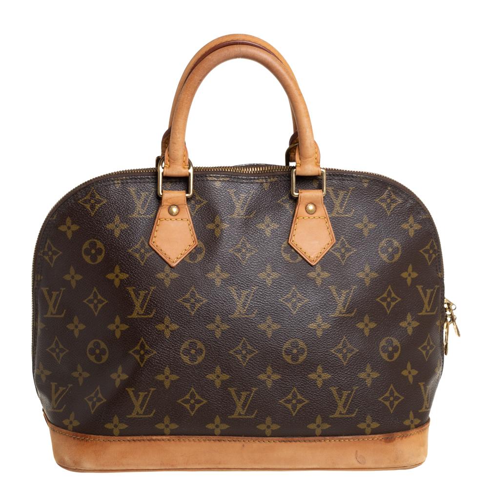 Louis Vuitton Monogram Canvas and Leather Alma PM Bag In Good Condition In Dubai, Al Qouz 2