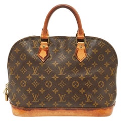 Retro Louis Vuitton Monogram Canvas and Leather Alma PM Bag