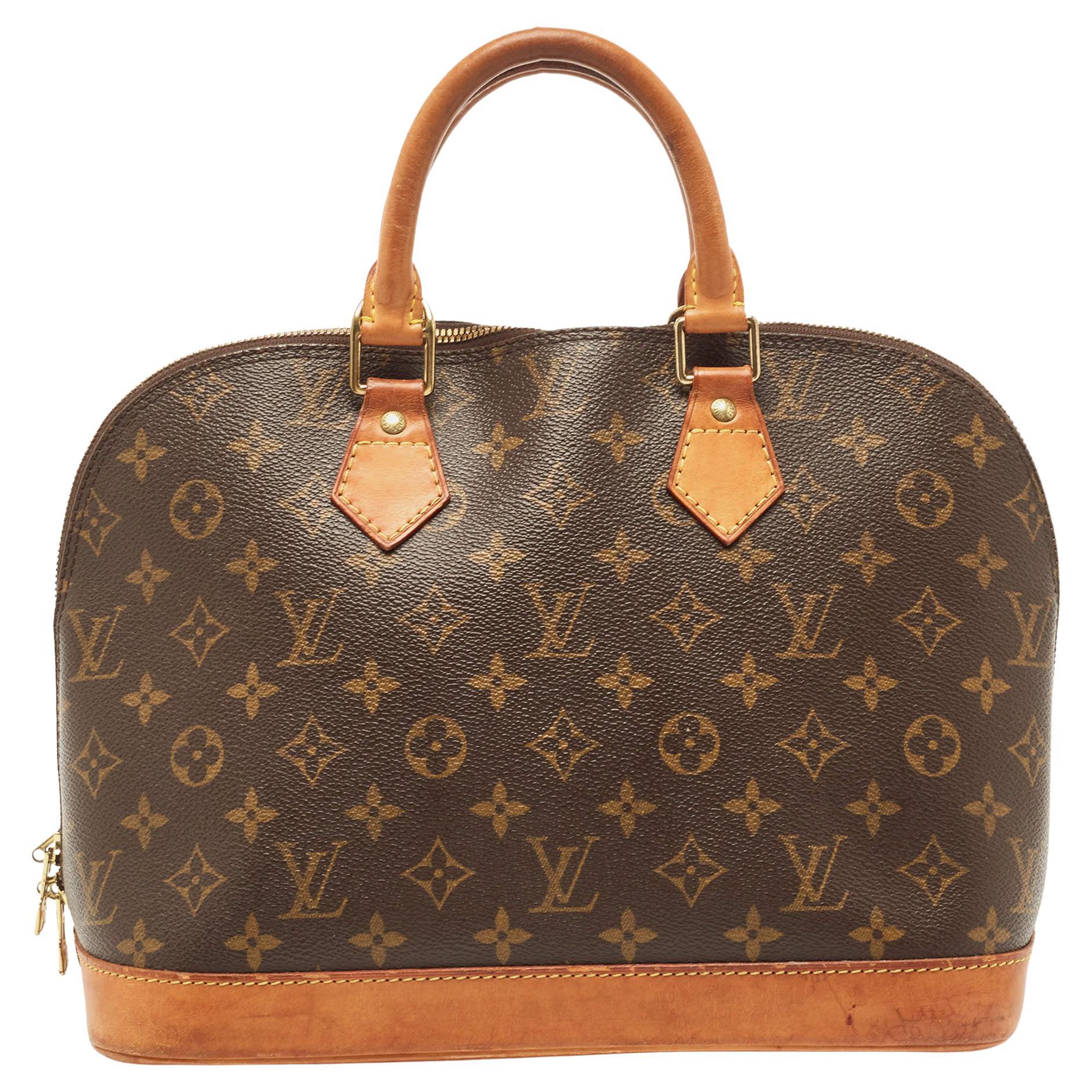 Louis Vuitton Monogram Canvas and Leather Alma PM Bag For Sale