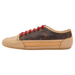 Louis Vuitton Monogram Canvas And Leather Capucine Low Top Sneakers Size 36