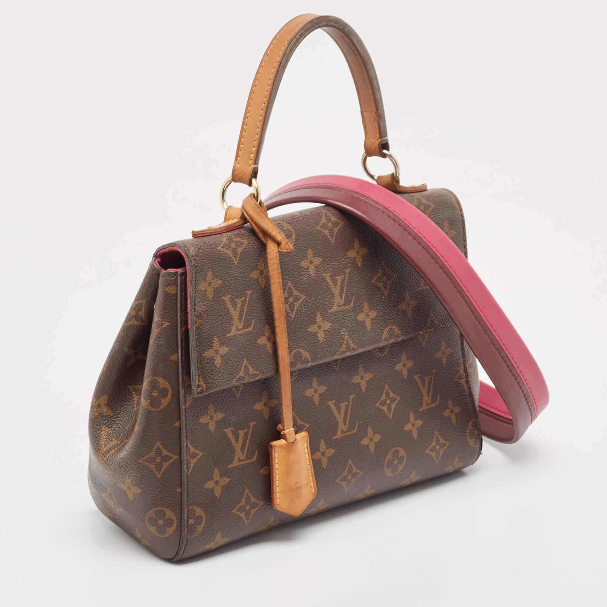 Louis Vuitton Monogram Canvas and Leather Cluny BB Bag For Sale 13