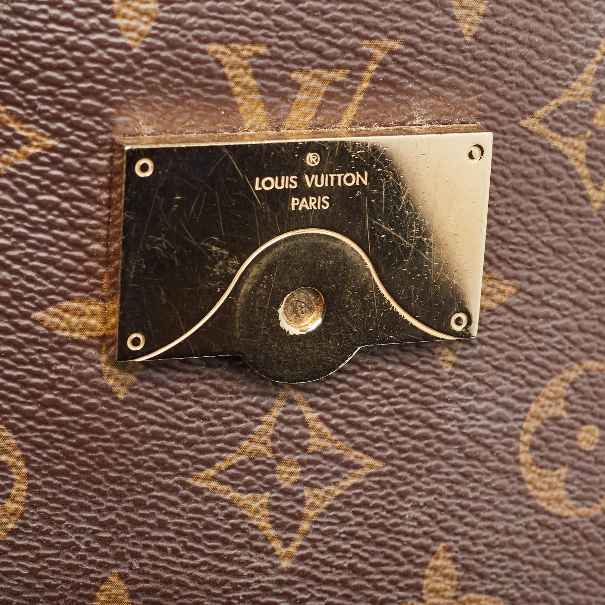 Louis Vuitton Cluny BB Tasche aus Segeltuch und Leder mit Monogramm und Leder 2