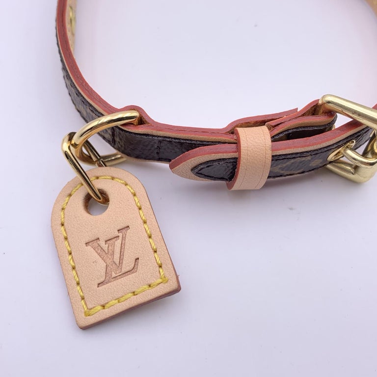 Louis Vuitton Monogram Canvas and Leather Dog Collar XS