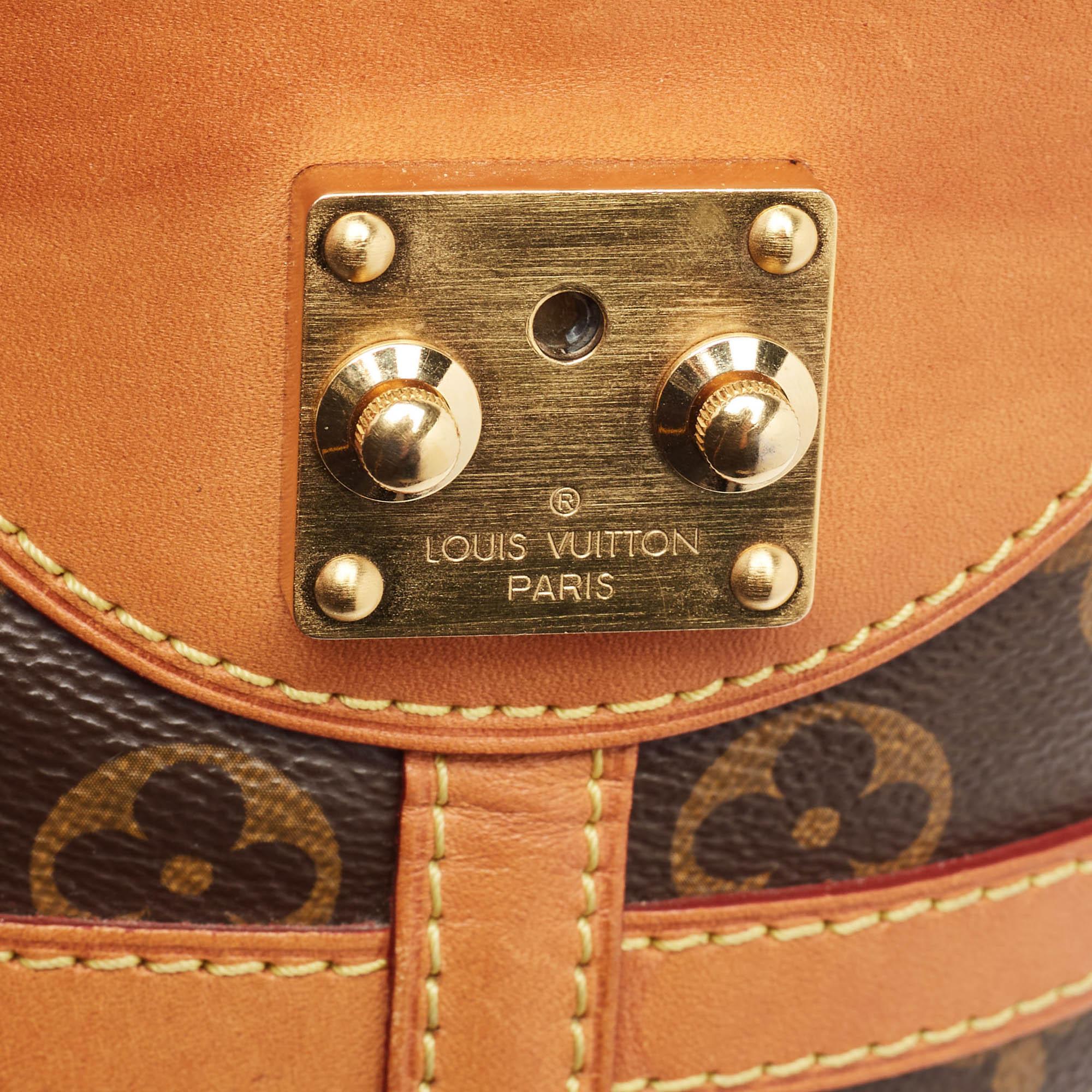 Louis Vuitton Monogrammierte Duffle Bag aus Segeltuch und Leder im Angebot 5