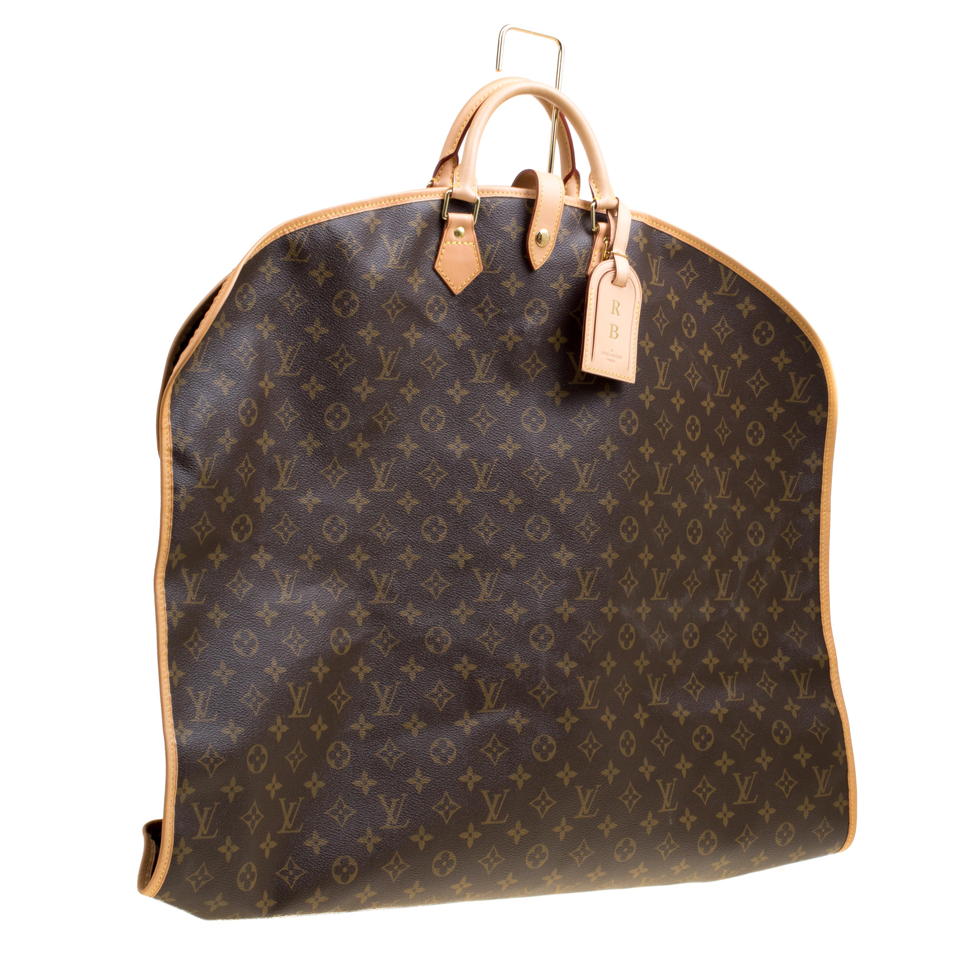 Louis Vuitton Monogram Canvas and Leather Garment Cover (Schwarz)