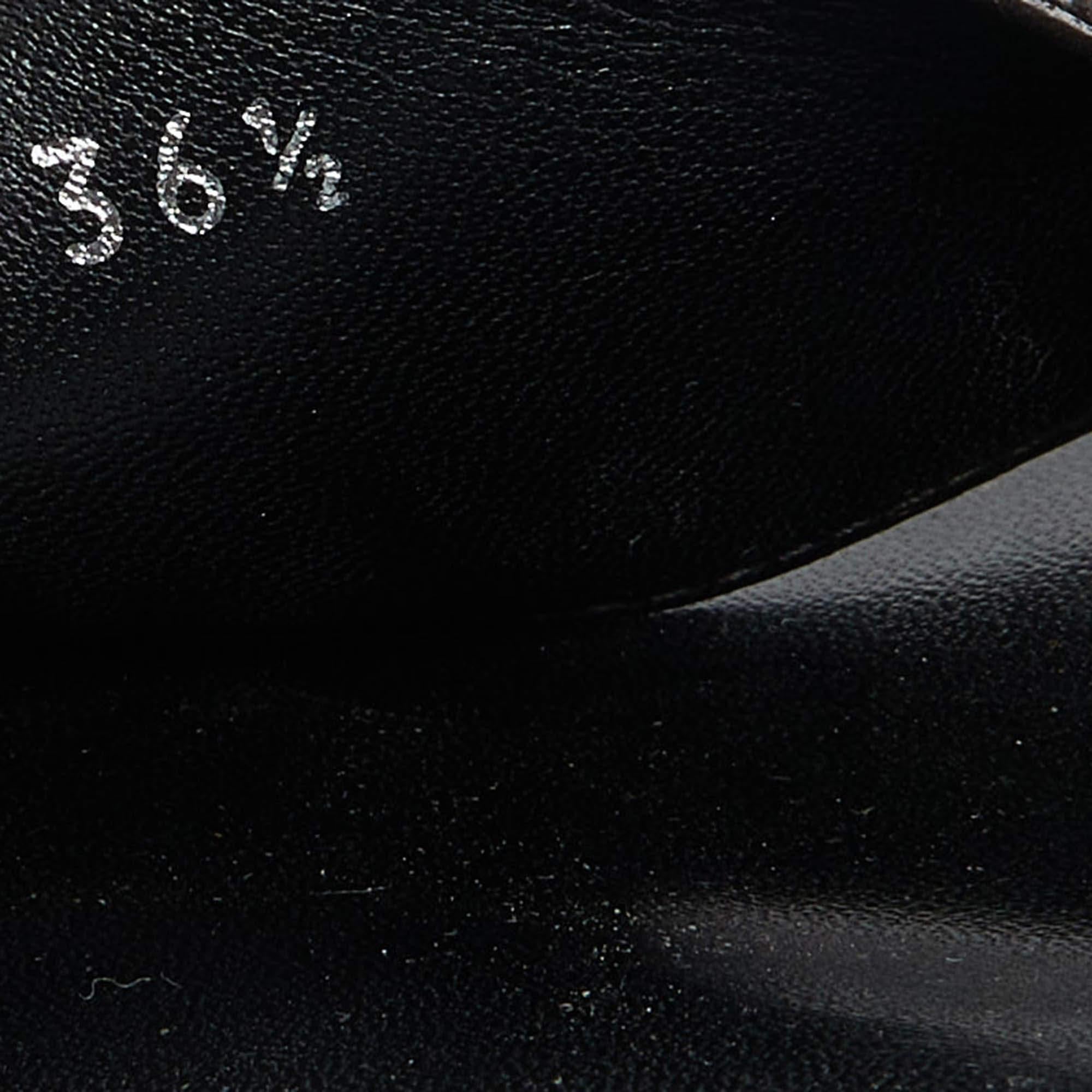 Louis Vuitton Monogram Canvas and Leather Laureate Platform Sandals Size 36.5 5
