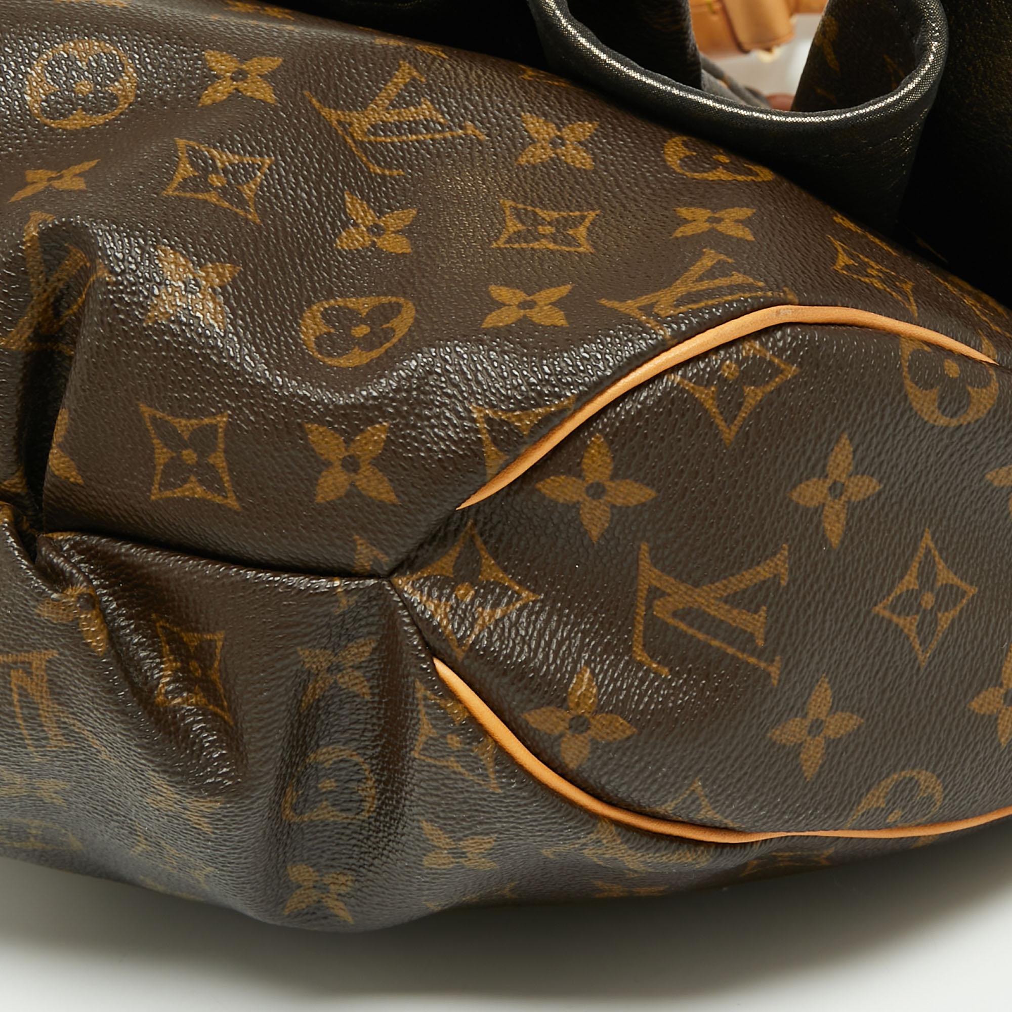 Black Louis Vuitton Monogram Canvas and Leather Limited Edition Kalahari GM Bag