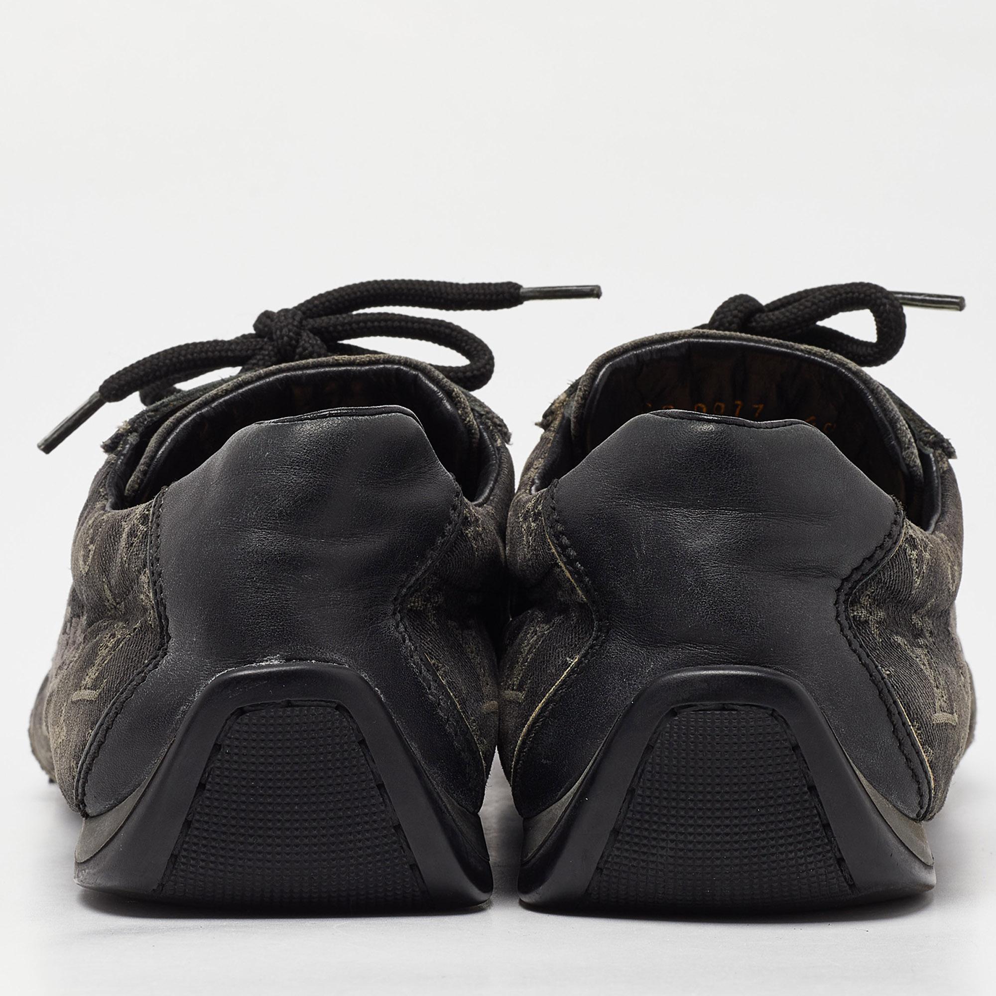 Women's Louis Vuitton Monogram Canvas and Leather Low Top Sneakers Size 40