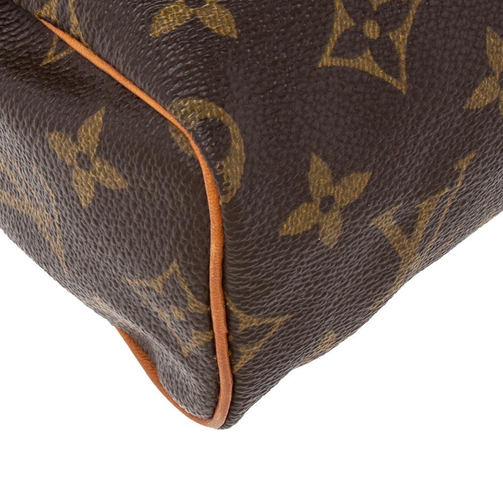 Brown Louis Vuitton Monogram Canvas and Leather Mini HL Speedy Bag