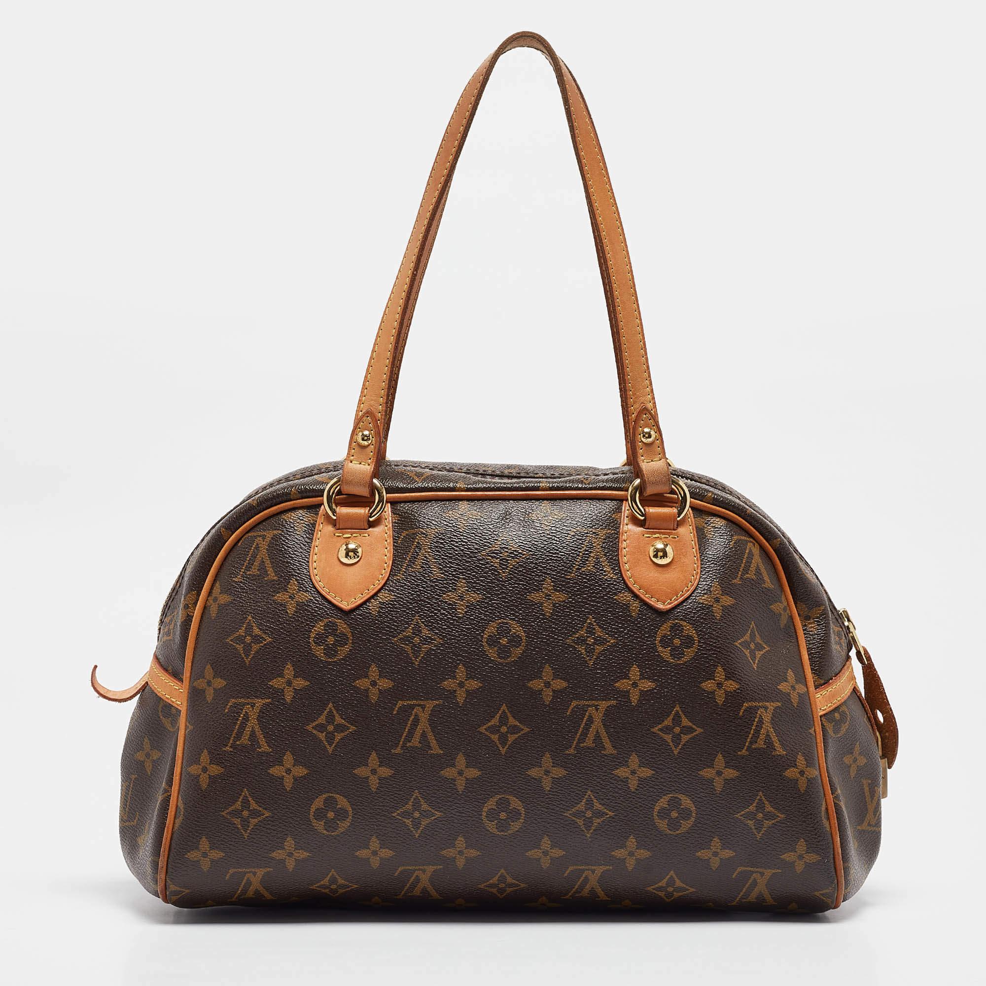 Louis Vuitton Monogram Canvas and Leather Montorgueil PM Bag In Good Condition In Dubai, Al Qouz 2