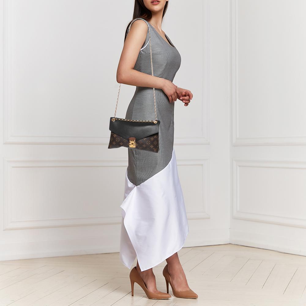Women's Louis Vuitton Monogram Canvas And Leather Pallas Chain Bag