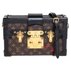 Louis Vuitton Monogram Canvas and Leather Petite Malle Bag