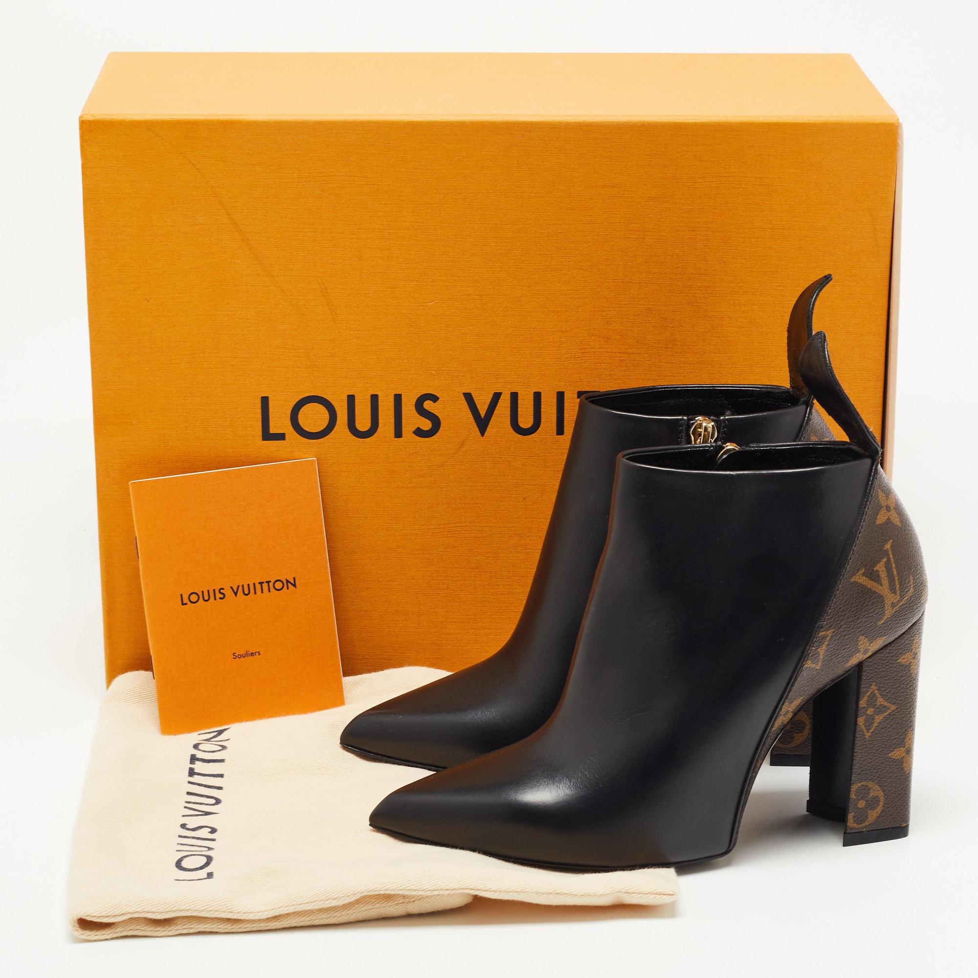 Louis Vuitton Monogram Canvas and Leather Rodeo Queen Ankle Boots Size 36 4
