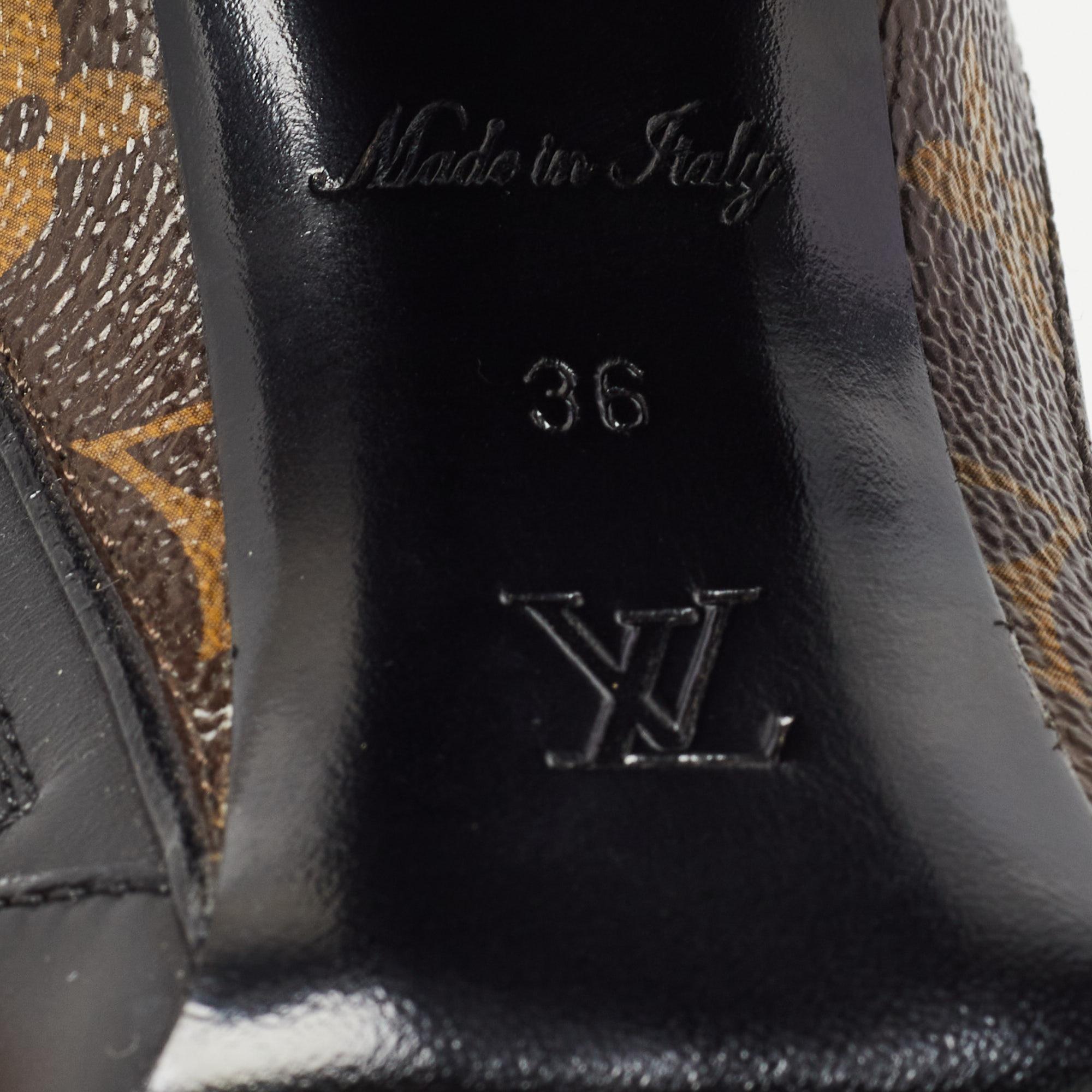 Louis Vuitton Monogram Canvas and Leather Rodeo Queen Ankle Boots Size 36 2