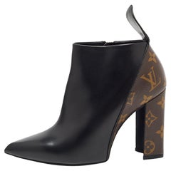 Used Louis Vuitton Monogram Canvas and Leather Rodeo Queen Ankle Boots Size 36