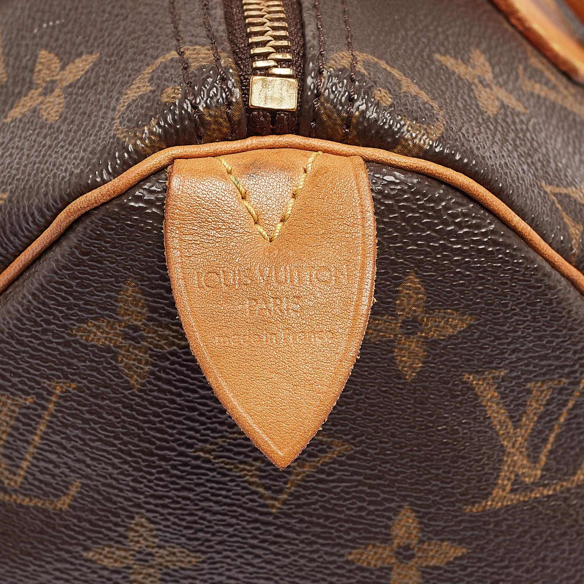 Bolso Louis Vuitton Speedy 25 de lona y piel con monograma 1