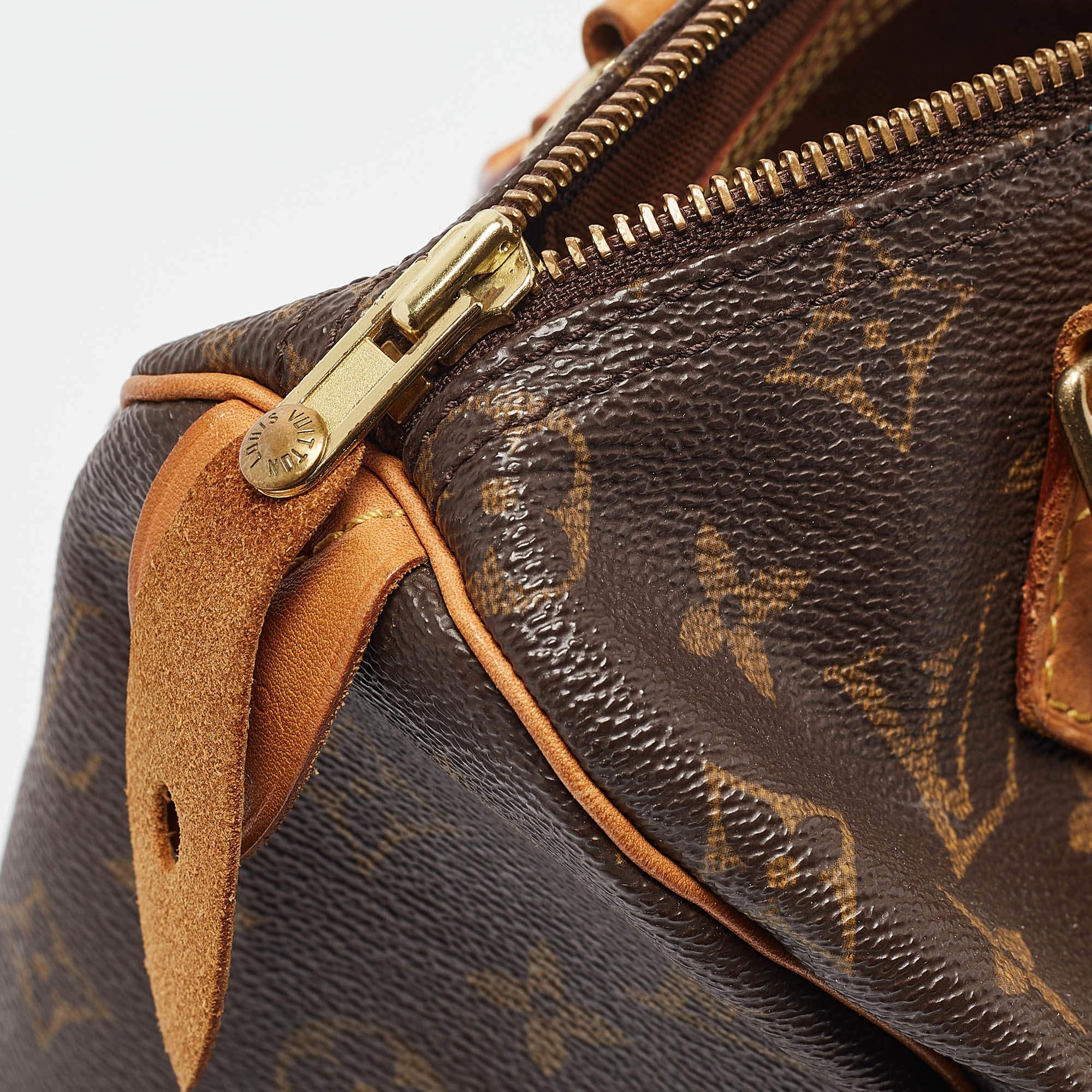 Bolso Louis Vuitton Speedy 25 de lona y piel con monograma 3