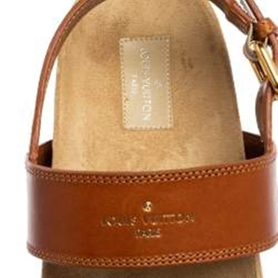 Louis Vuitton Monogram Canvas and Leather Timelapse Sandals Size 41 In New Condition In Dubai, Al Qouz 2