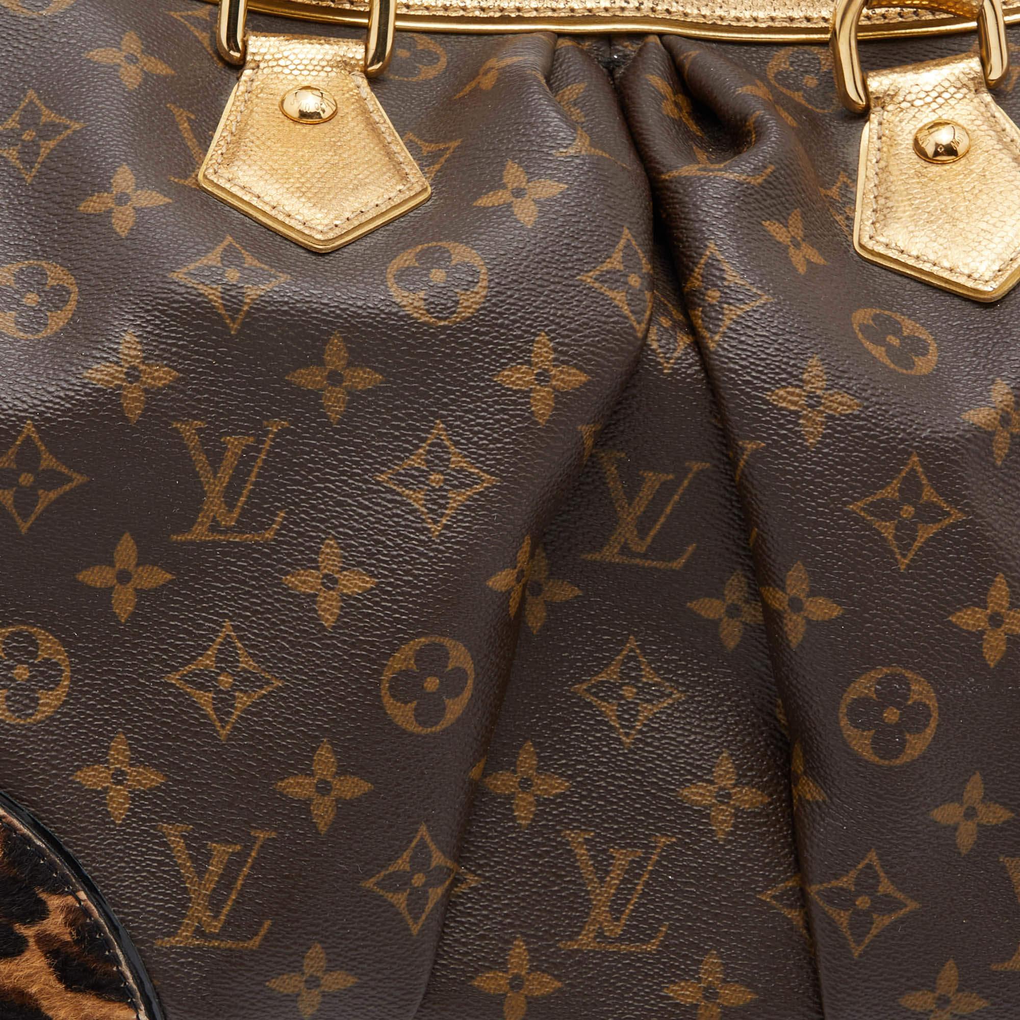 Louis Vuitton Monogram Canvas and Leopard Calfhair Limited Edition Stephen Bag 5
