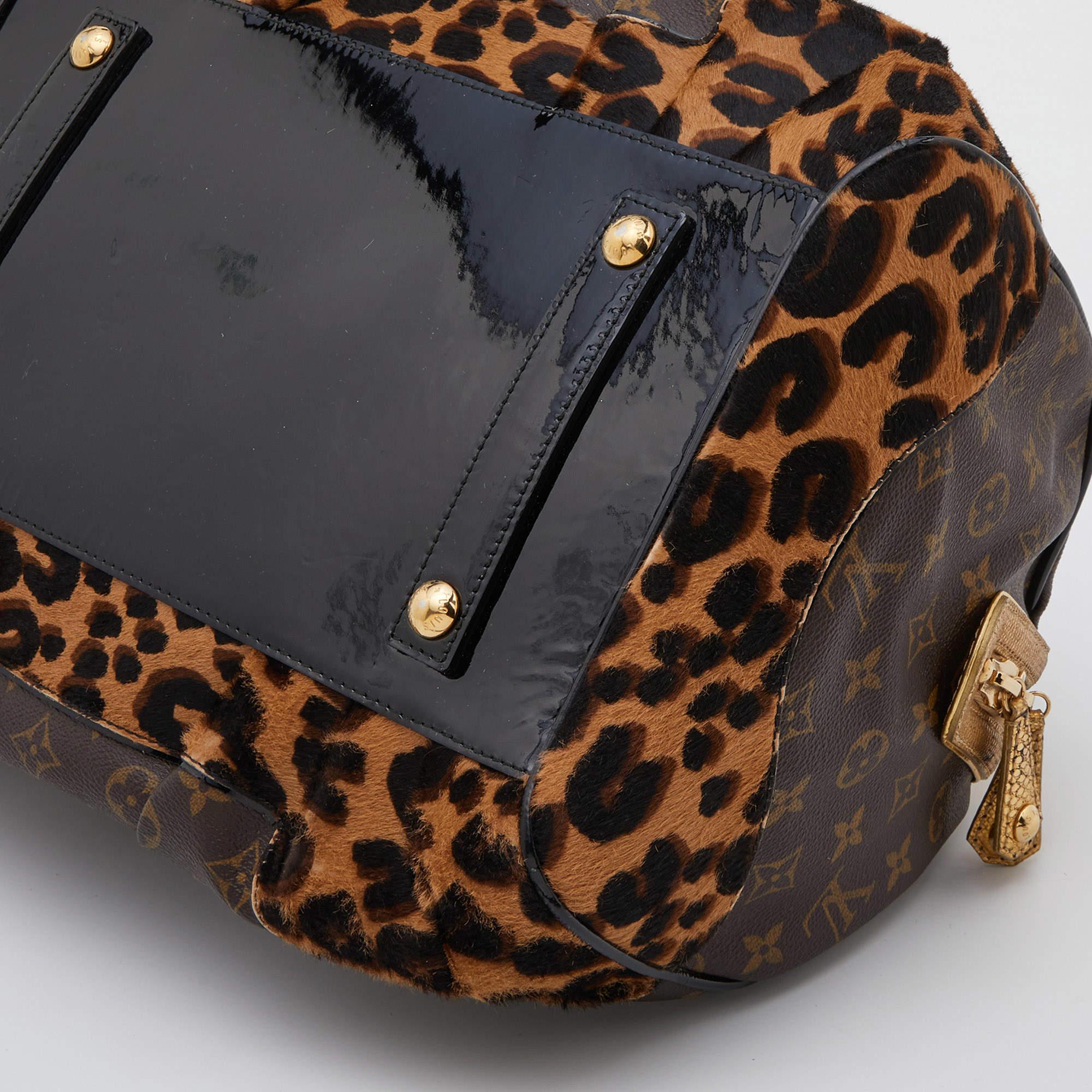 Louis Vuitton Monogram Canvas and Leopard Calfhair Limited Edition Stephen Bag 2