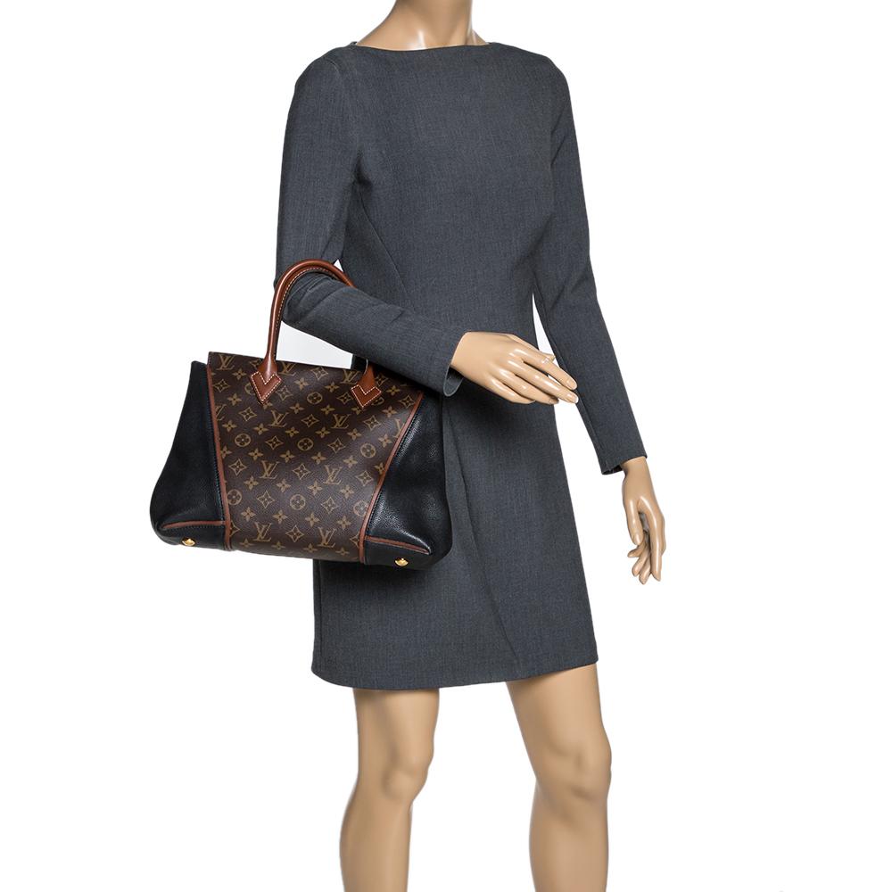 Black Louis Vuitton Monogram Canvas and Orfevre Leather W PM Bag For Sale