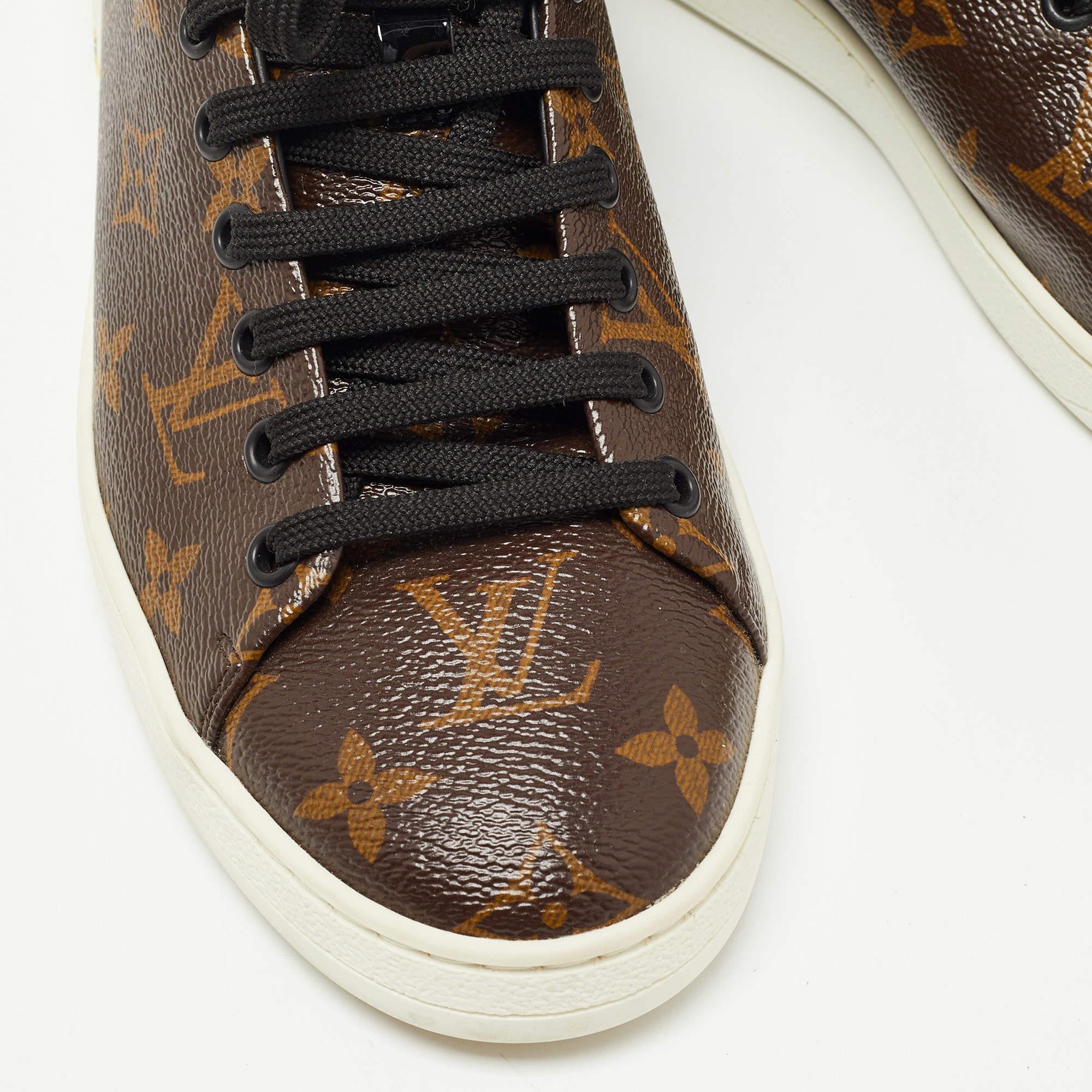 Louis Vuitton Monogram Canvas and Patent Leather Frontrow Sneakers Size 38.5 2