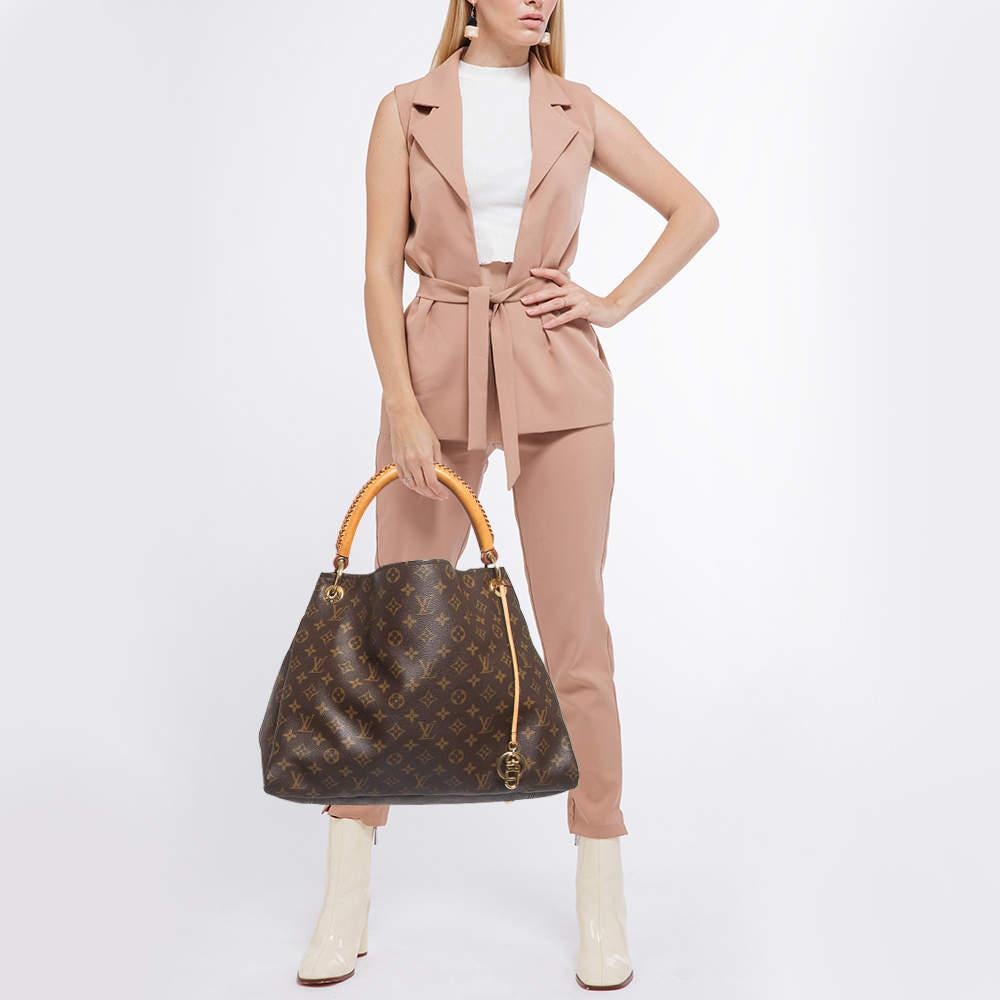 Marron Louis Vuitton - Sac Artsy MM en toile avec monogramme