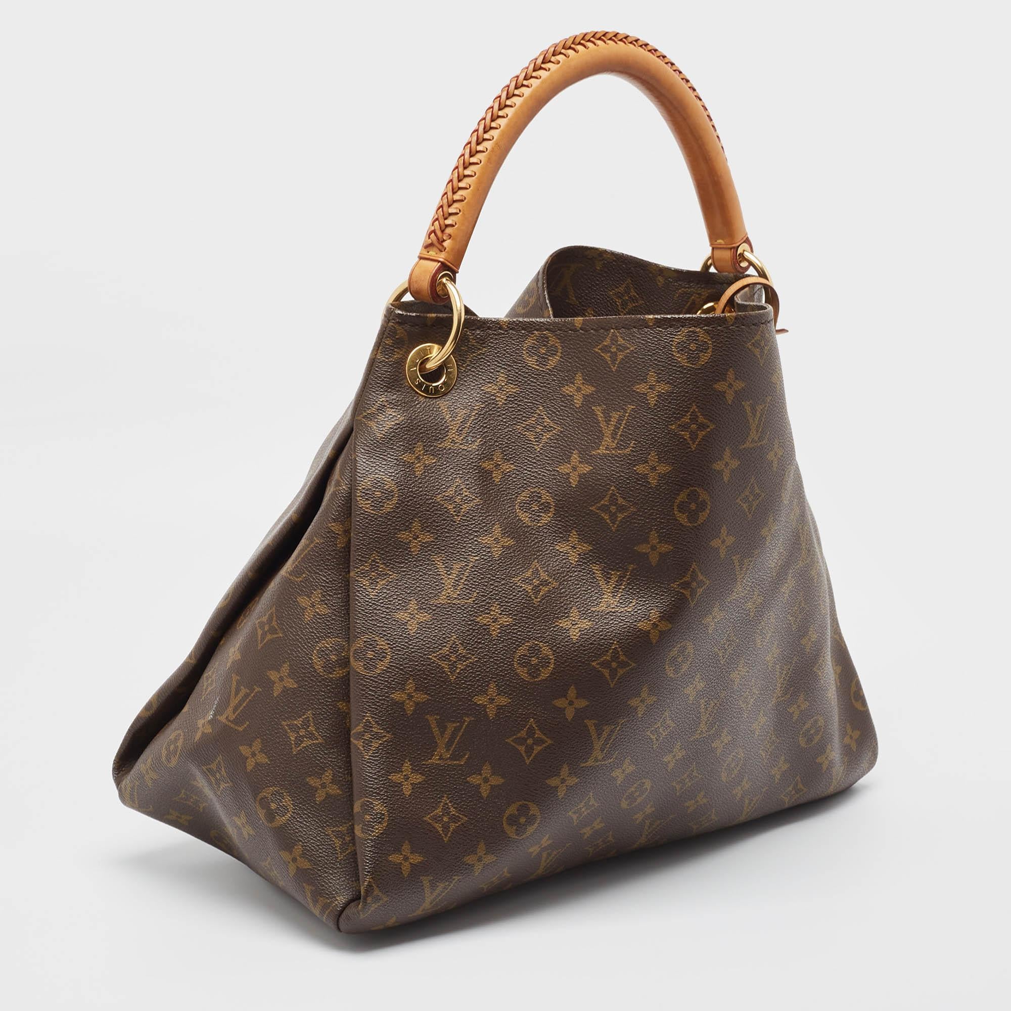 Louis Vuitton Monogrammierte Artsy MM-Tasche aus Segeltuch Damen im Angebot