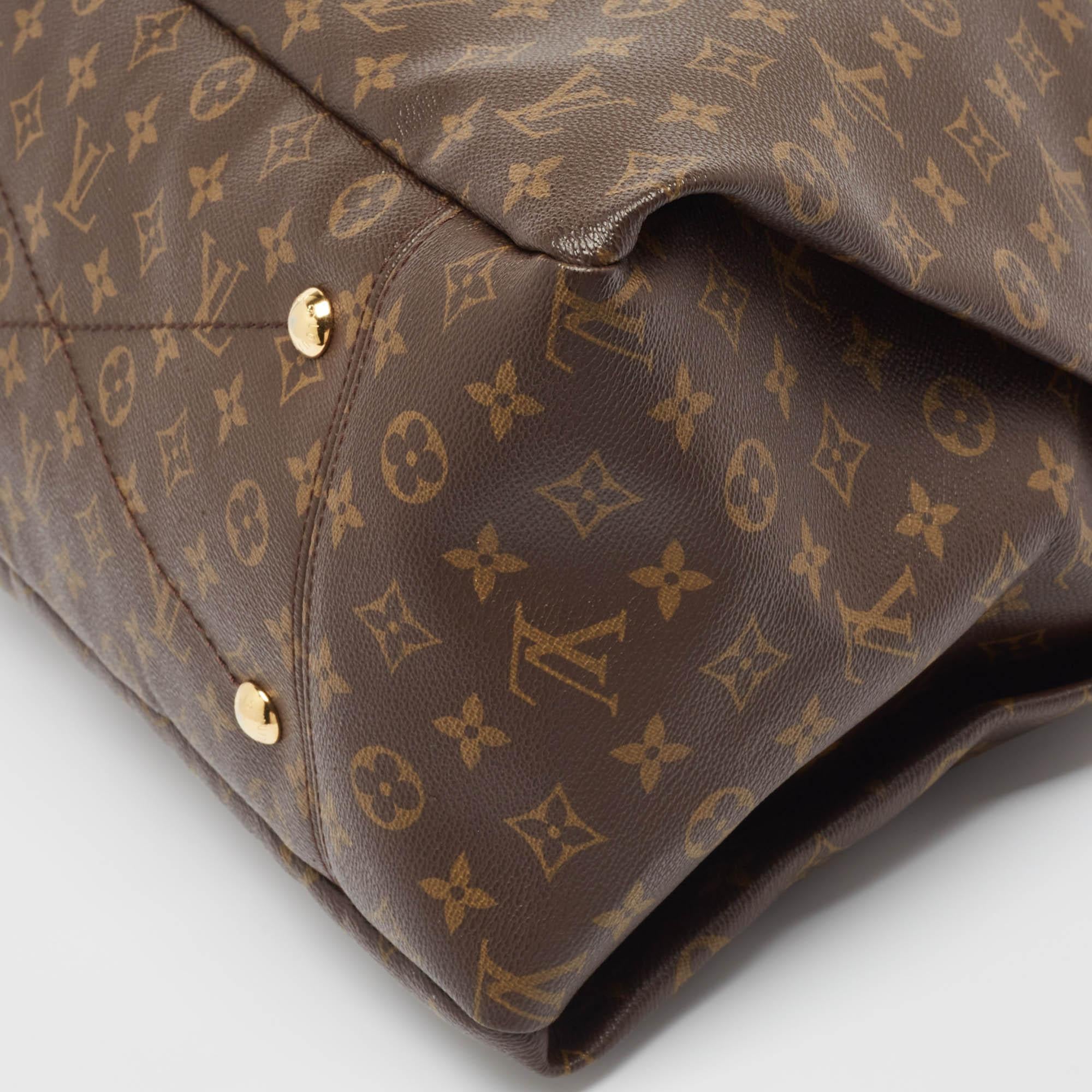 Louis Vuitton Monogrammierte Artsy MM-Tasche aus Segeltuch im Angebot 2