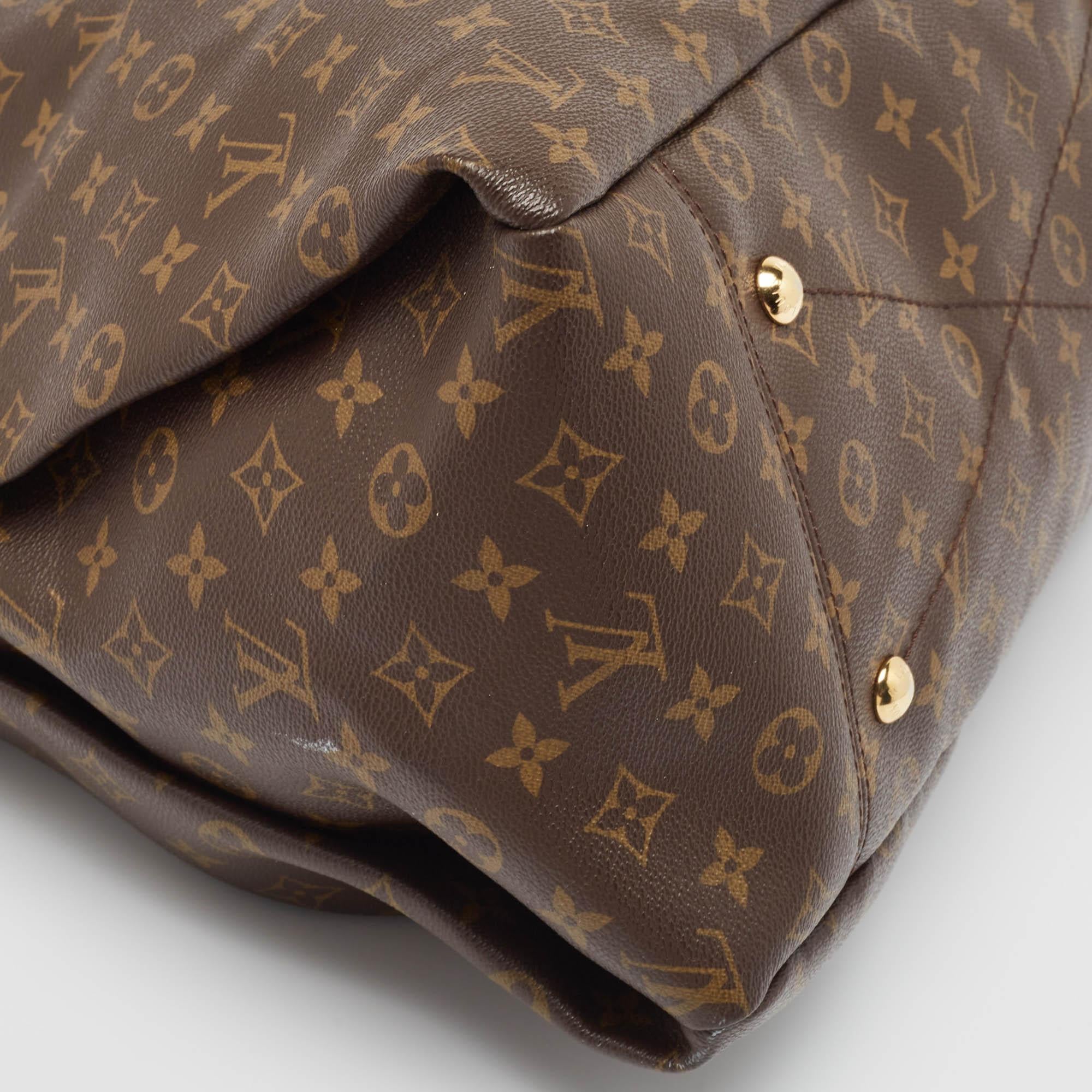 Louis Vuitton Monogrammierte Artsy MM-Tasche aus Segeltuch im Angebot 3