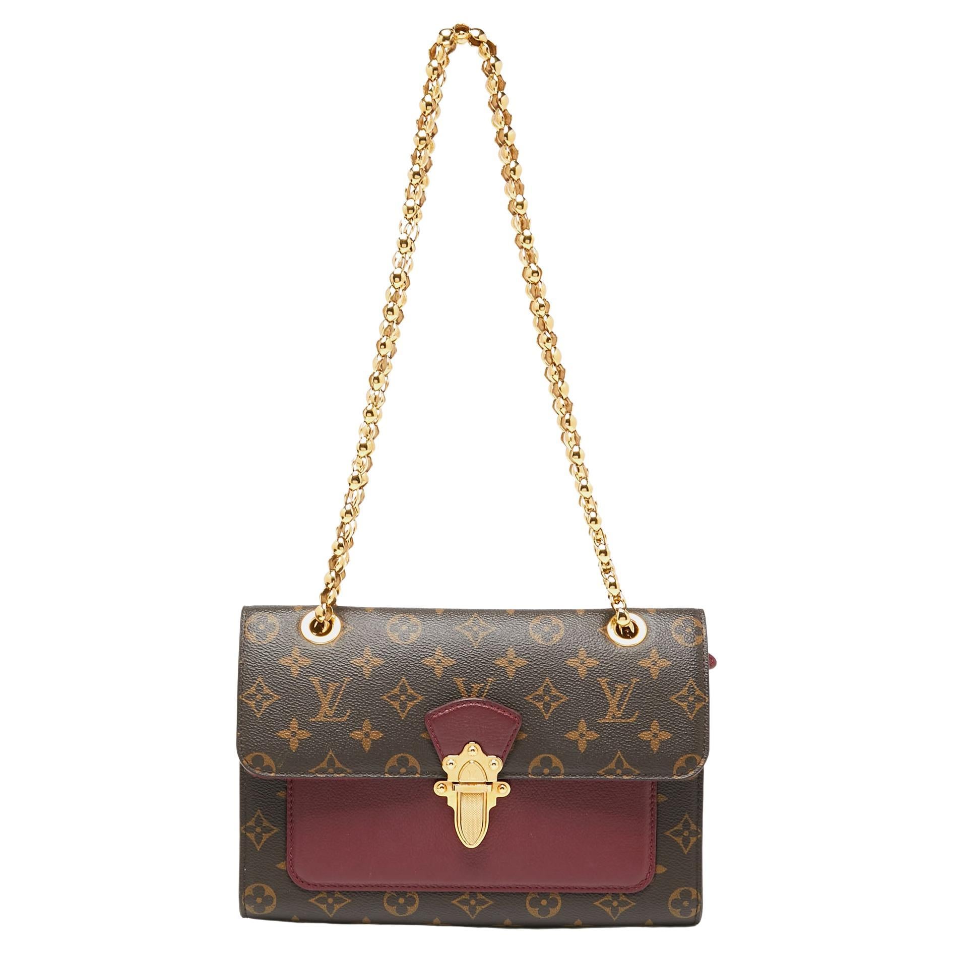 Louis Vuitton Monogram Canvas Aurore Leather Victoire Chain Bag