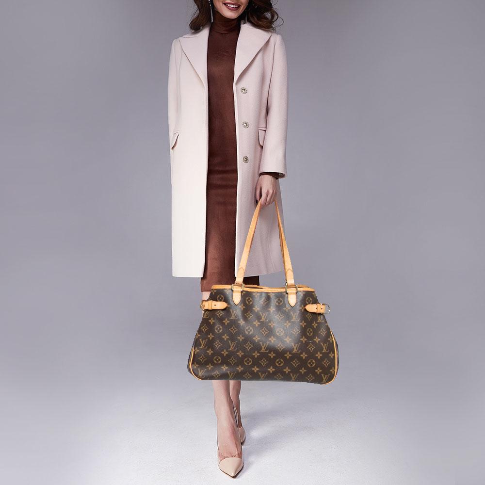 Brown Louis Vuitton Monogram Canvas Batignolles Horizontal Bag