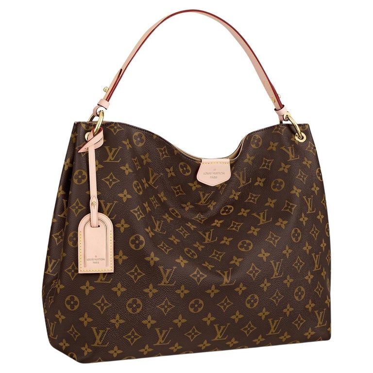 Louis Vuitton Beige Monogram Canvas Graceful MM Hobo Bag For Sale at ...