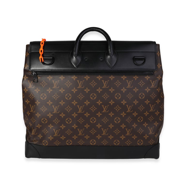 Louis Vuitton Monogram Canvas & Black Leather Solar Ray Steamer Bag In Good Condition In New York, NY