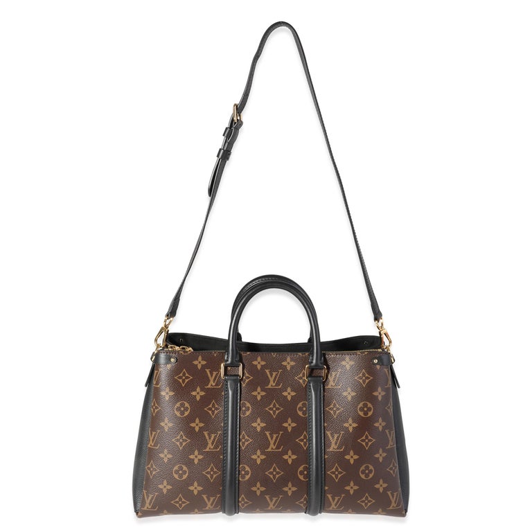 Listing Title: Louis Vuitton Monogram Canvas & Black Leather Soufflot MM
SKU: 120586
MSRP: 2910.00
Condition: Pre-owned 
Handbag Condition: Very Good
Condition Comments: Very Good Condition. Light scuffing to corners, exterior, and handles. Light
