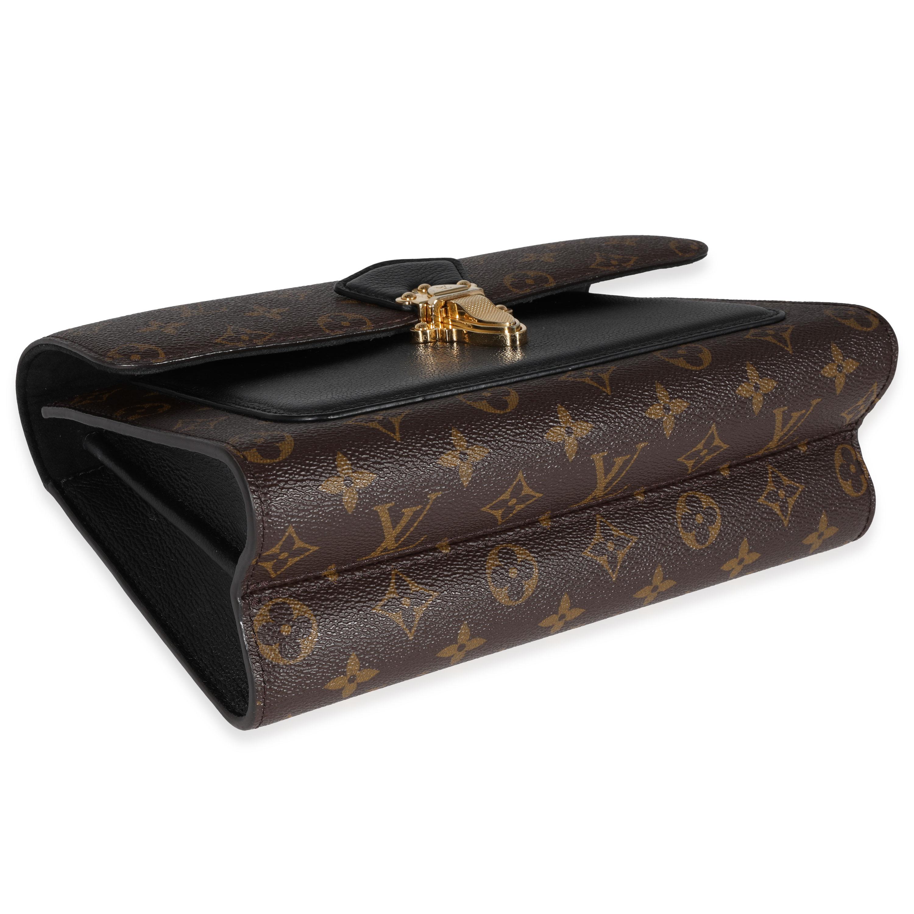 Louis Vuitton Monogram Canvas & Black Leather Victoire Bag 1