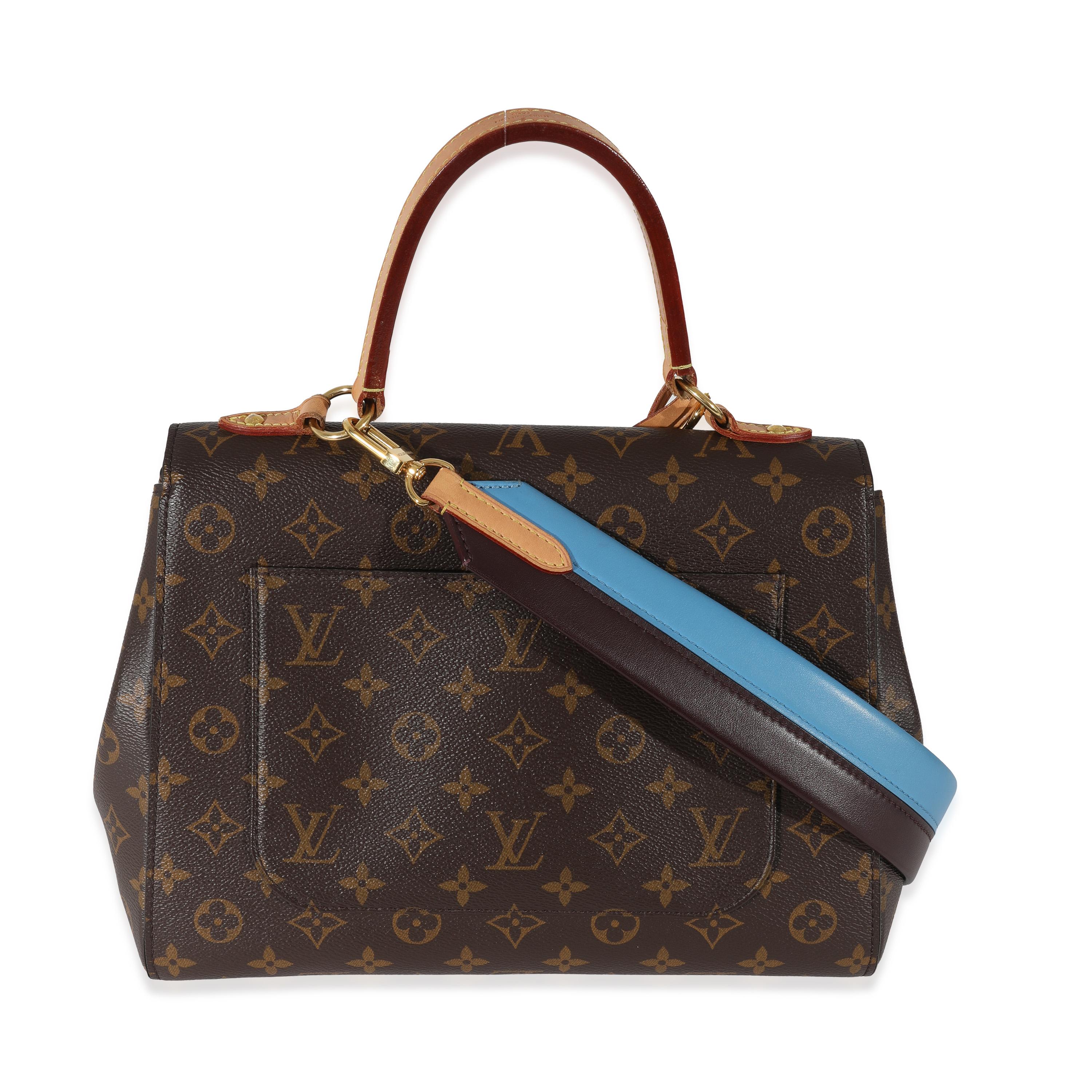 Louis Vuitton Monogram Canvas Blue Glacial Cluny MM In Excellent Condition For Sale In New York, NY