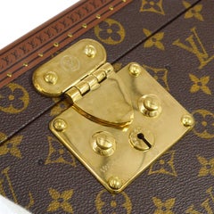 LOUIS VUITTON Monogram Canvas Boite Gold Trim Travel Cosmetic Vanity Trunk Case
