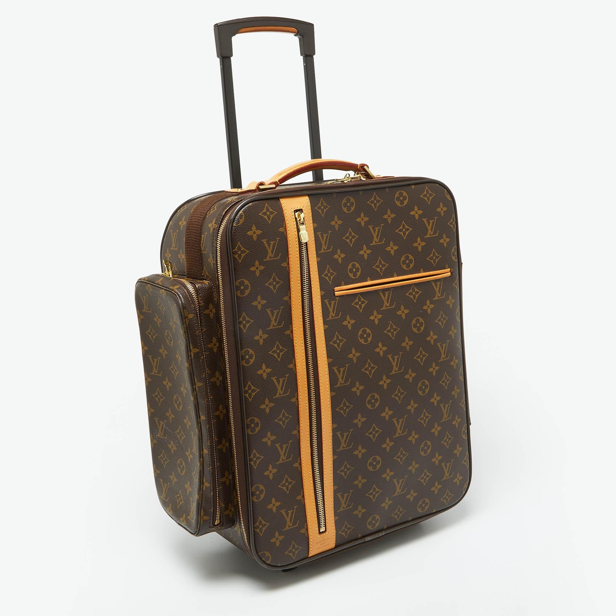 Brown Louis Vuitton Monogram Canvas Bosphore 50 Luggage