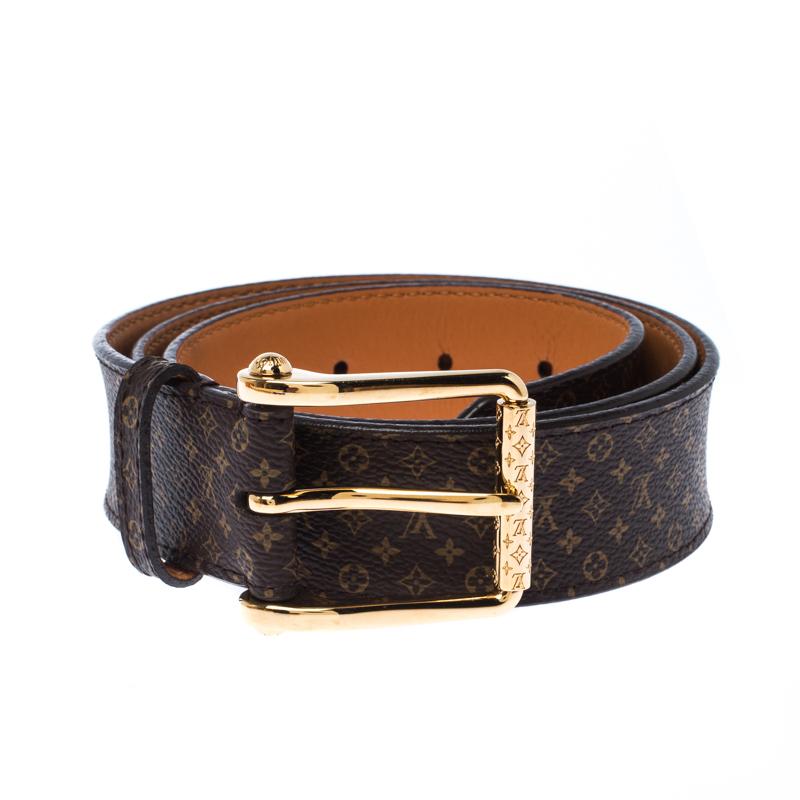 Louis Vuitton is one of the most recognizable and sought-after fashion brands in the world. They are renowned for their elegant but subtle accessories that make a statement. This belt is an example of that, it has is crafted from monogram coated