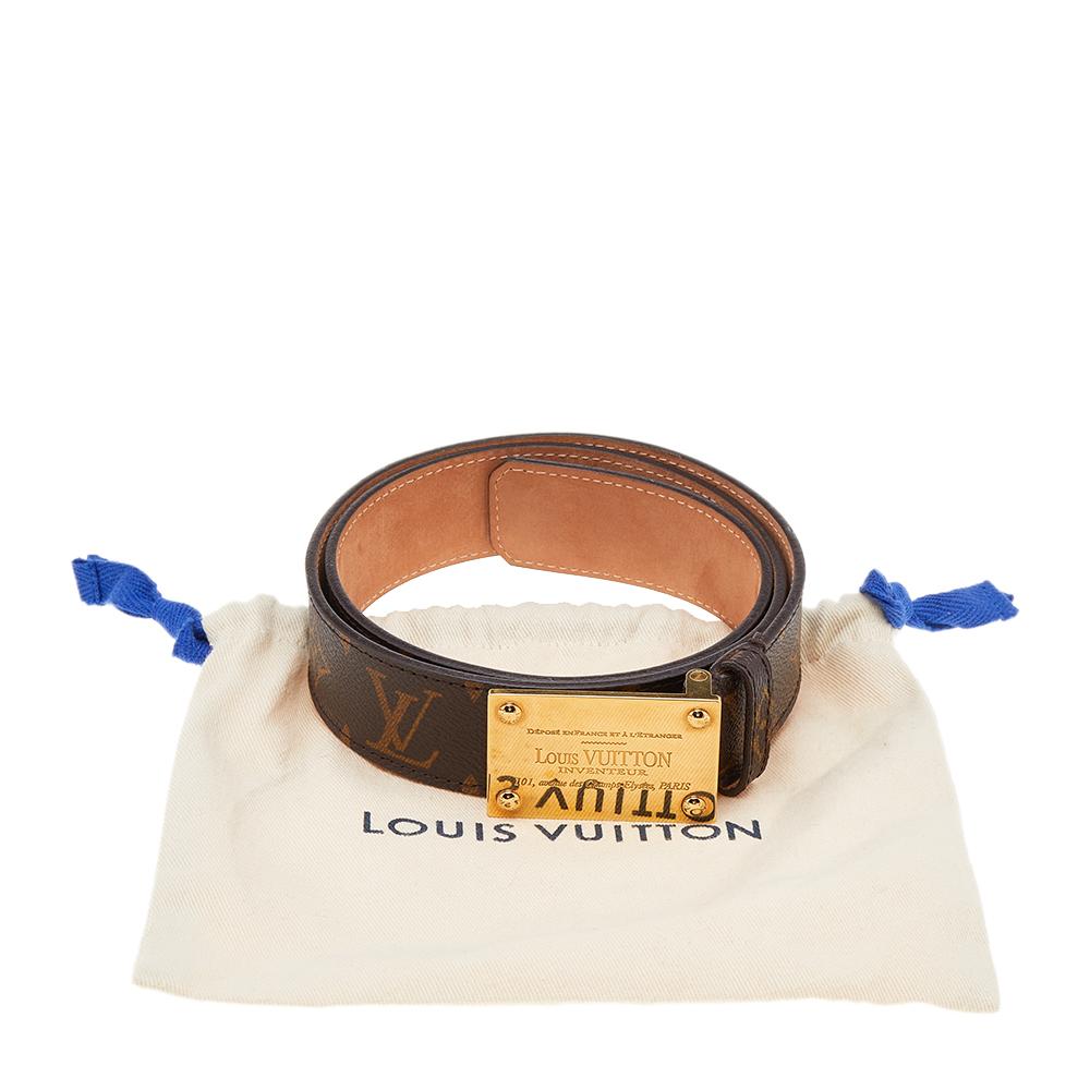 Louis Vuitton Monogram Canvas Buckle Belt 85CM 2