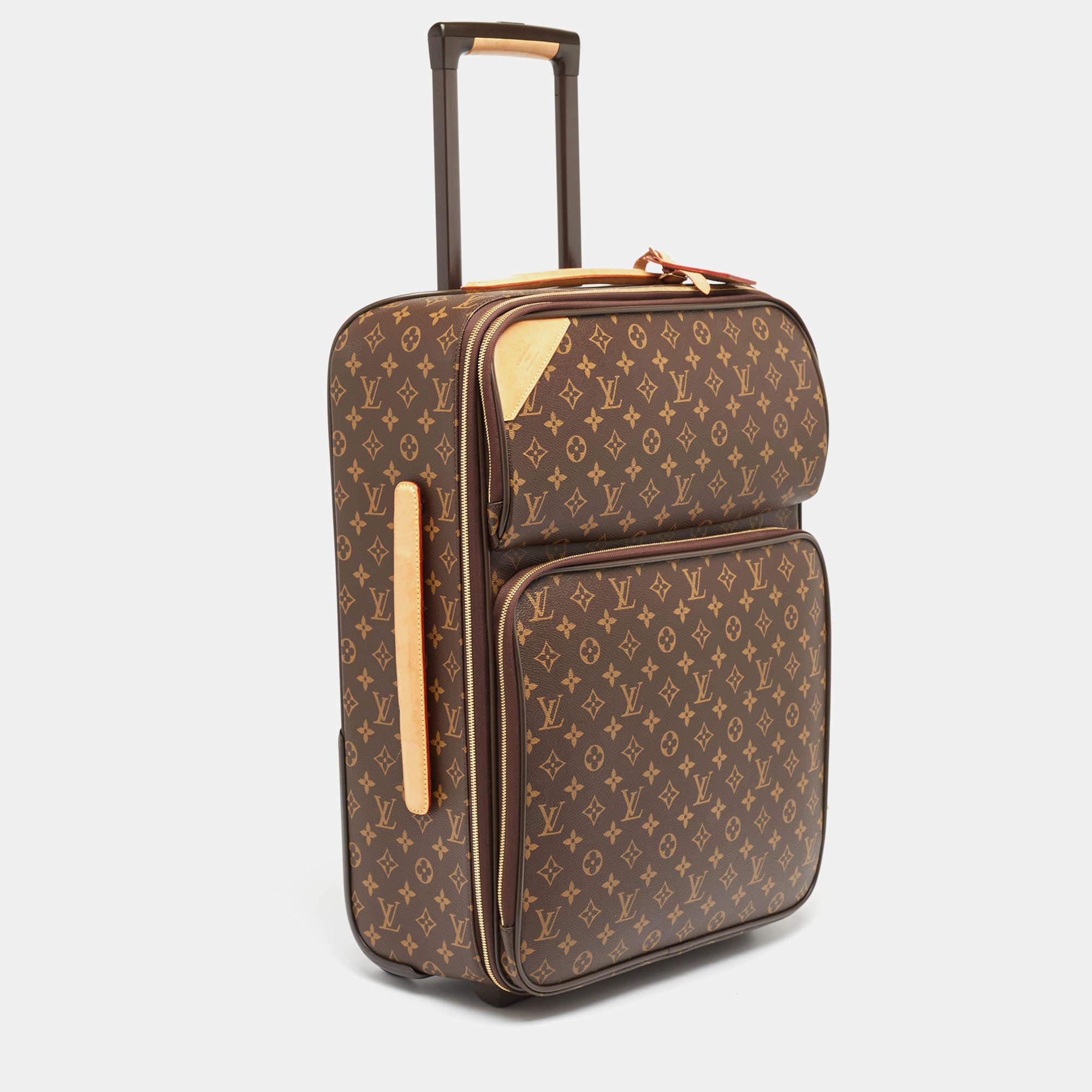 Brown Louis Vuitton Monogram Canvas Business Pegase 55 Luggage