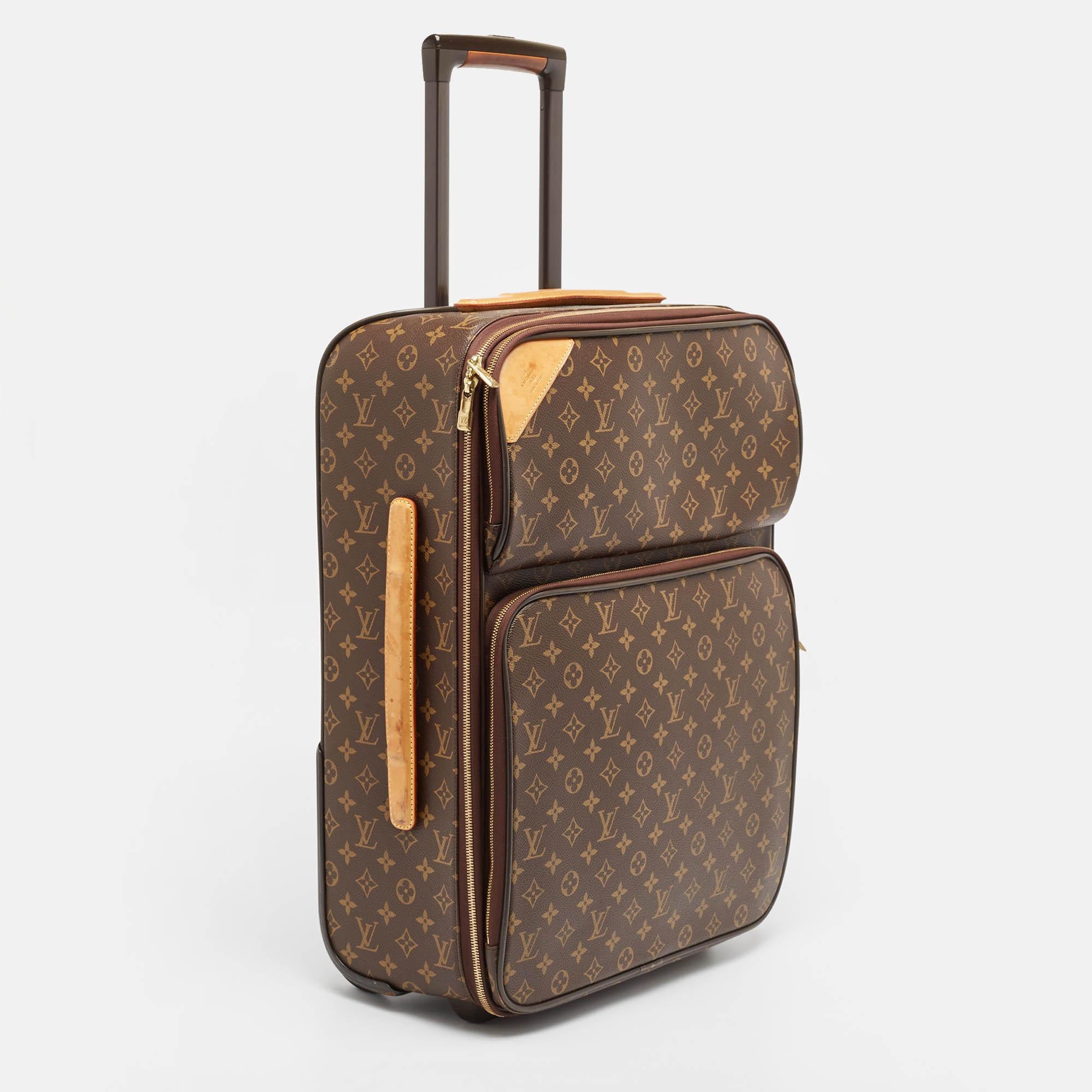 Brown Louis Vuitton Monogram Canvas Business Pegase 55 Luggage