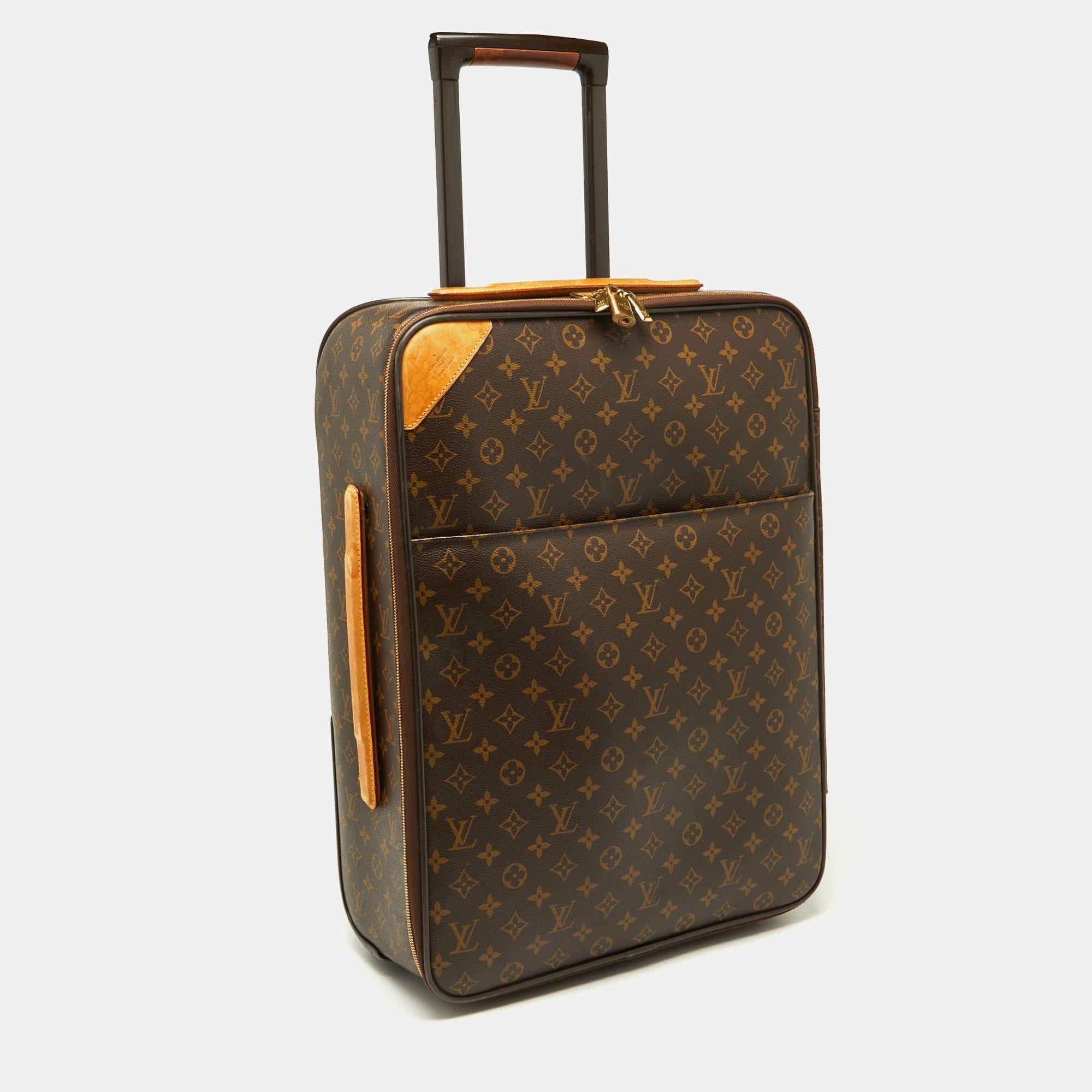 Louis Vuitton Monogram Canvas Business Pegase Legere 55 Luggage For Sale 2