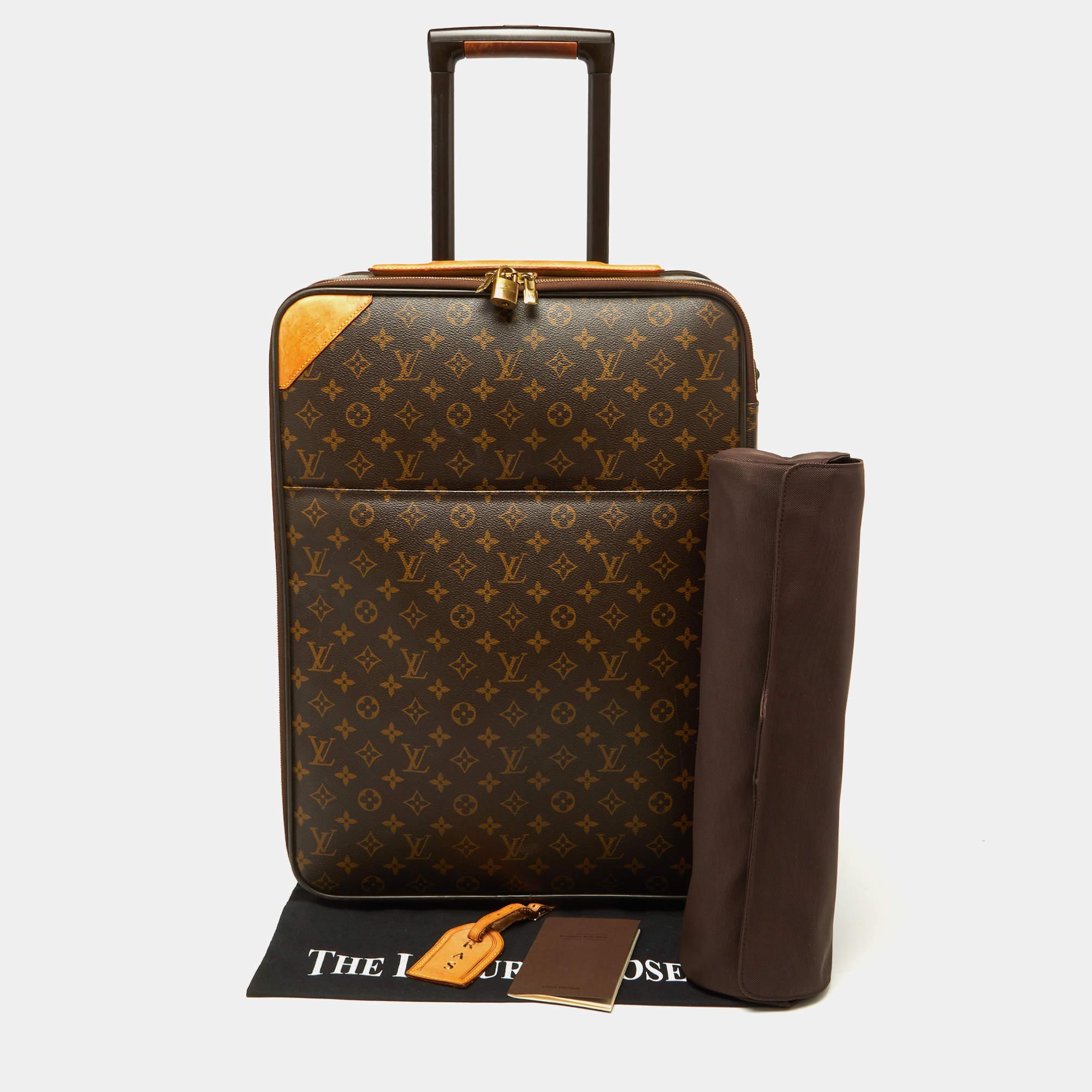 Monogrammiertes Canvas Business Pegase Legere 55 Gepäckstücke von Louis Vuitton im Angebot 5