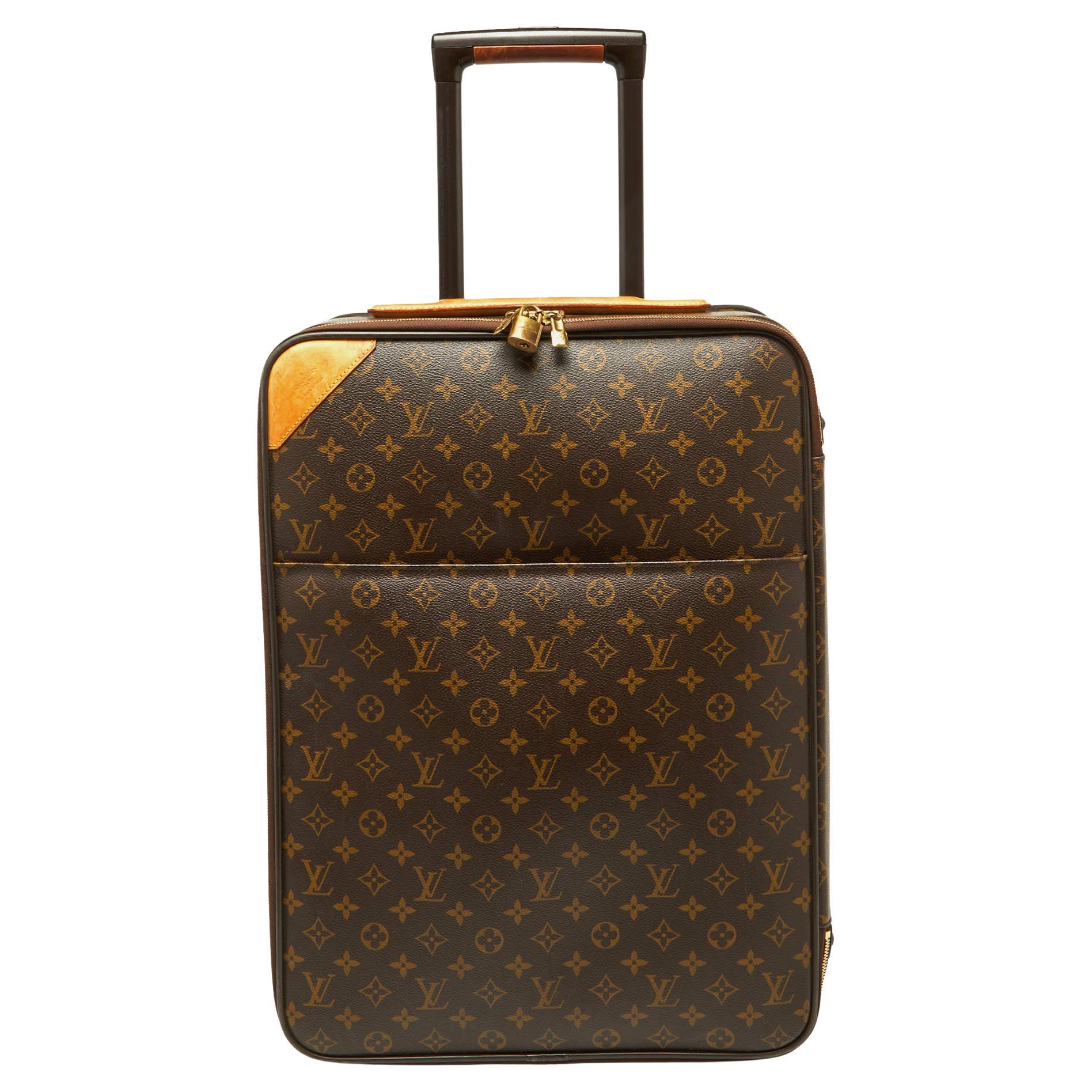 Louis Vuitton Monogram Canvas Business Pegase Legere 55 Luggage For Sale