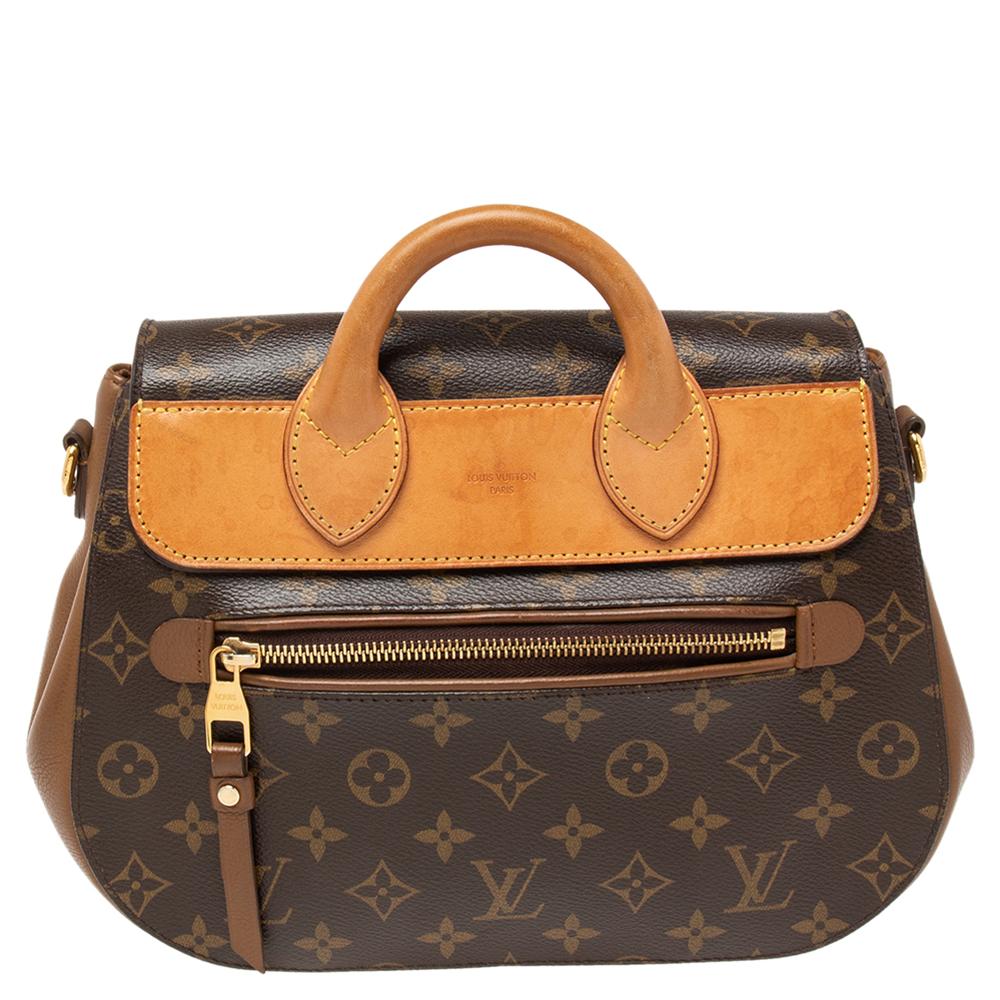 A fine pick for endless style and fashion-filled sprees is this Eden. This Louis Vuitton creation has been beautifully crafted from monogram canvas as well as leather and it has a flap secured by a push lock. The insides are lined with Alcantara and