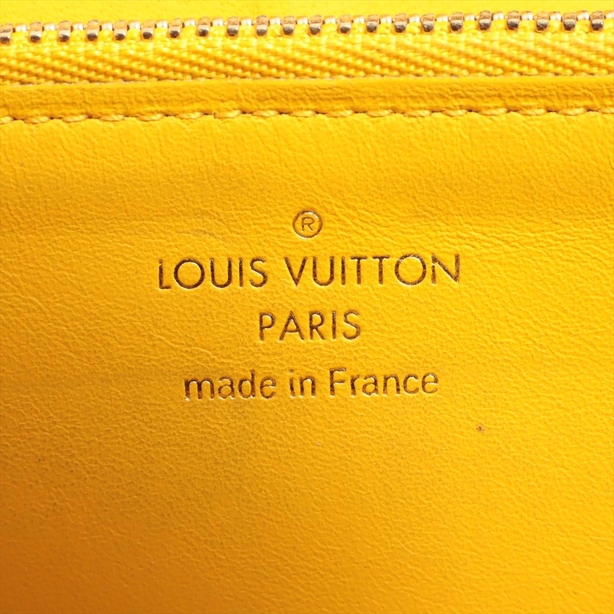 Louis Vuitton Monogram Canvas Capucine Wallet Stripe Yellow Beige For Sale 6